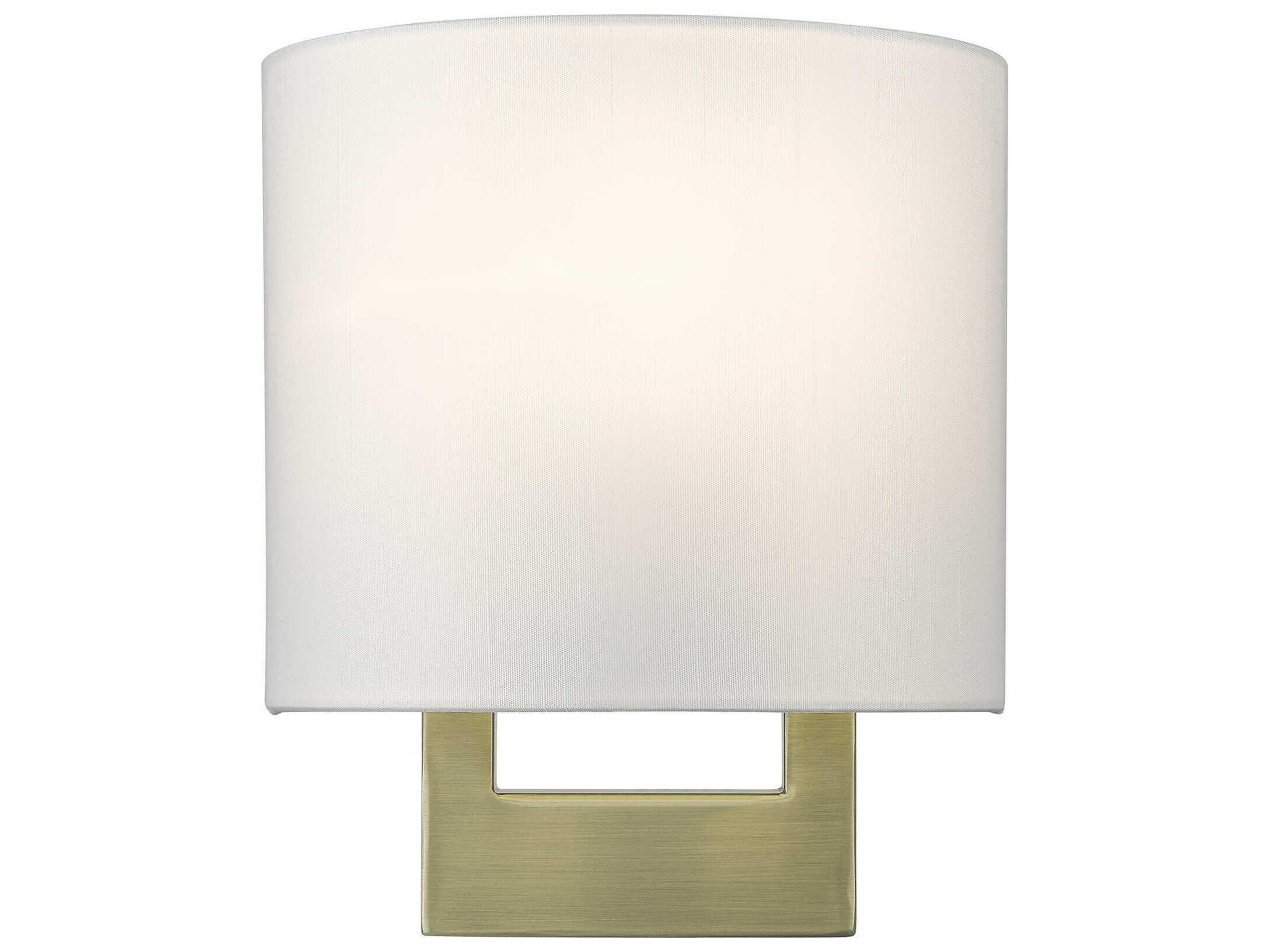 Petite 1-Light Antique Brass Wall Sconce