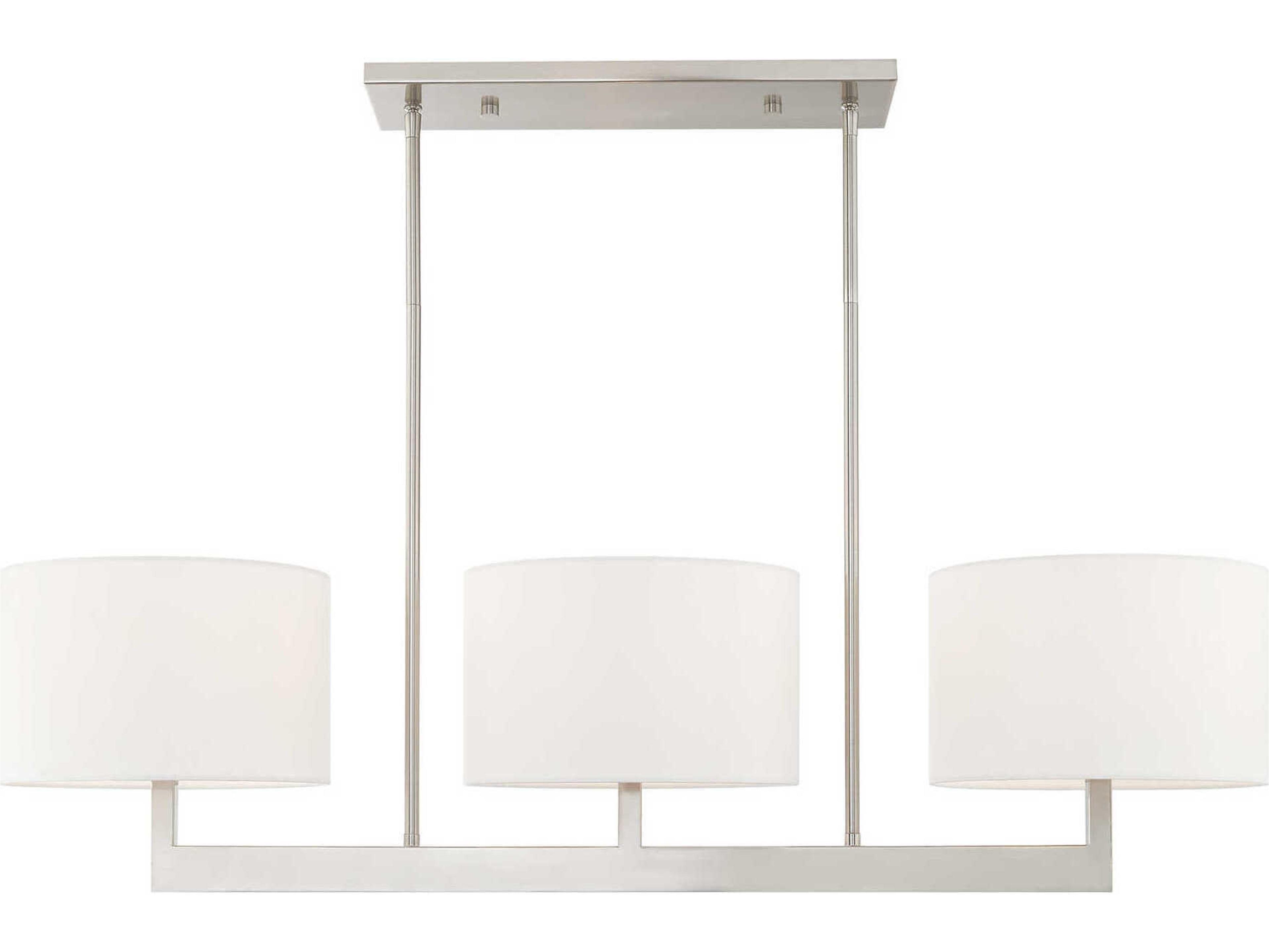 Hayworth 3-Light Brushed Nickel Drum Island Pendant