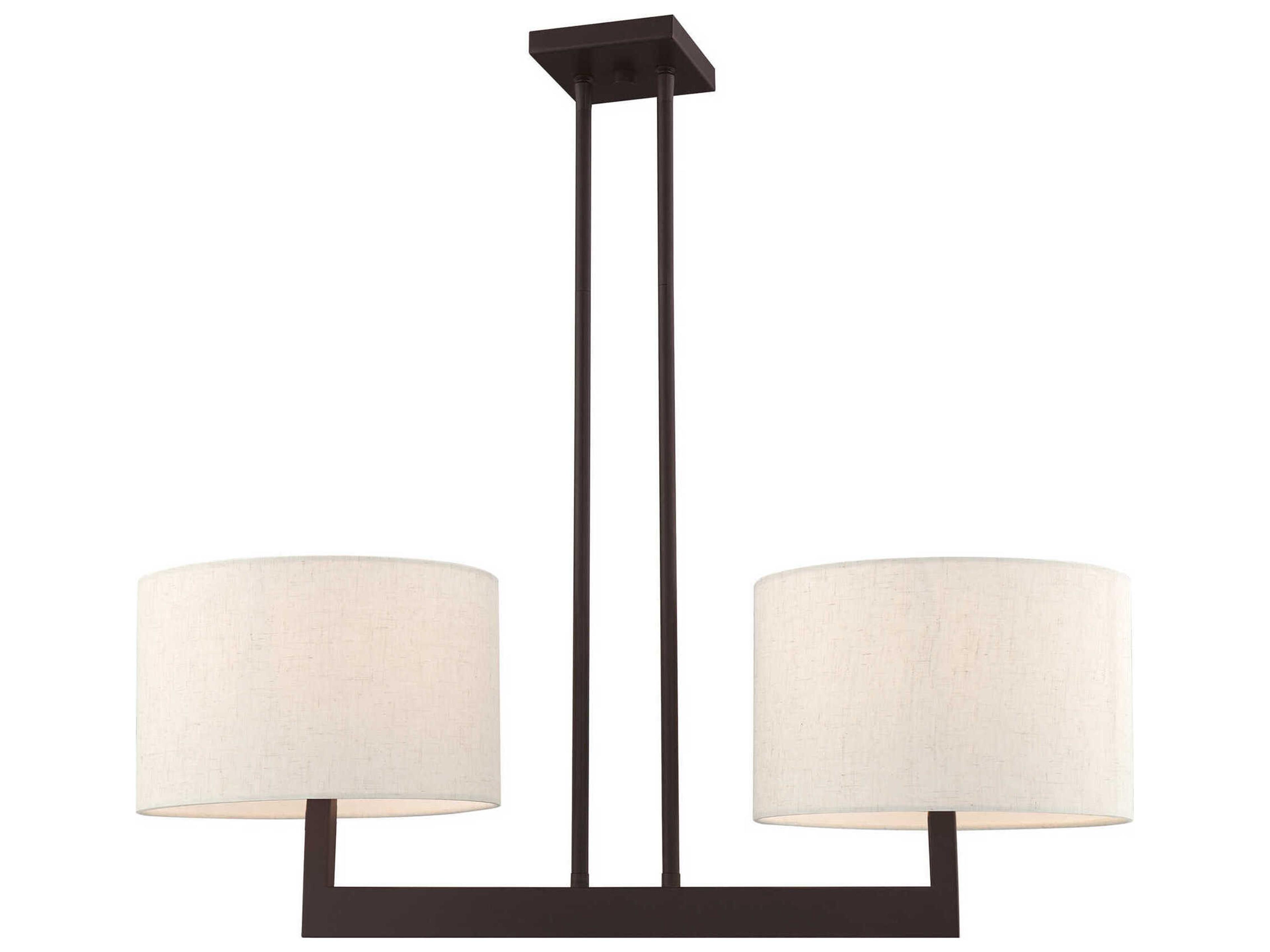 Livex Lighting Hayworth 2-Light Bronze Drum Island Pendant