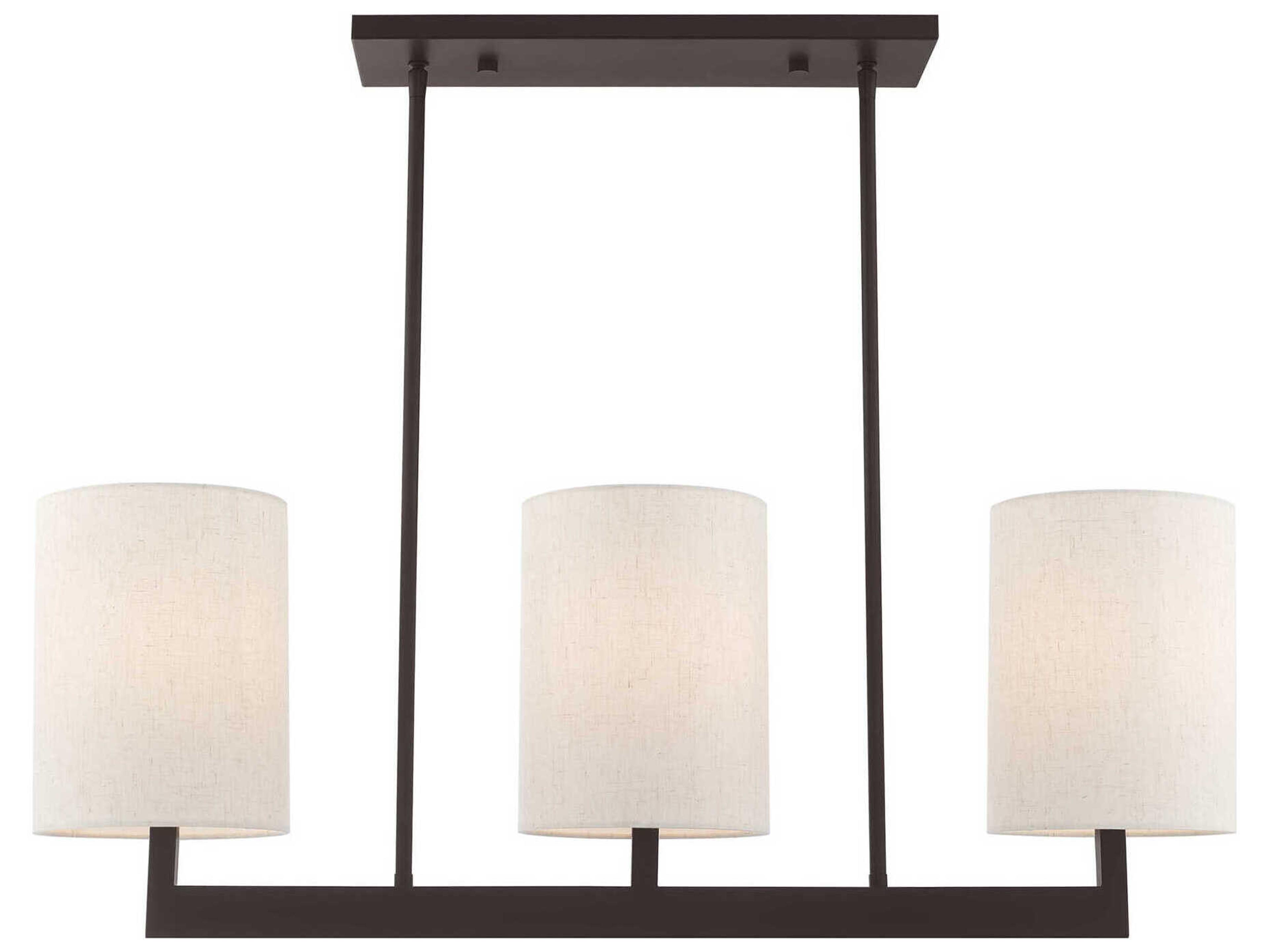 Hayworth 3-Light Bronze Cylinder Island Pendant