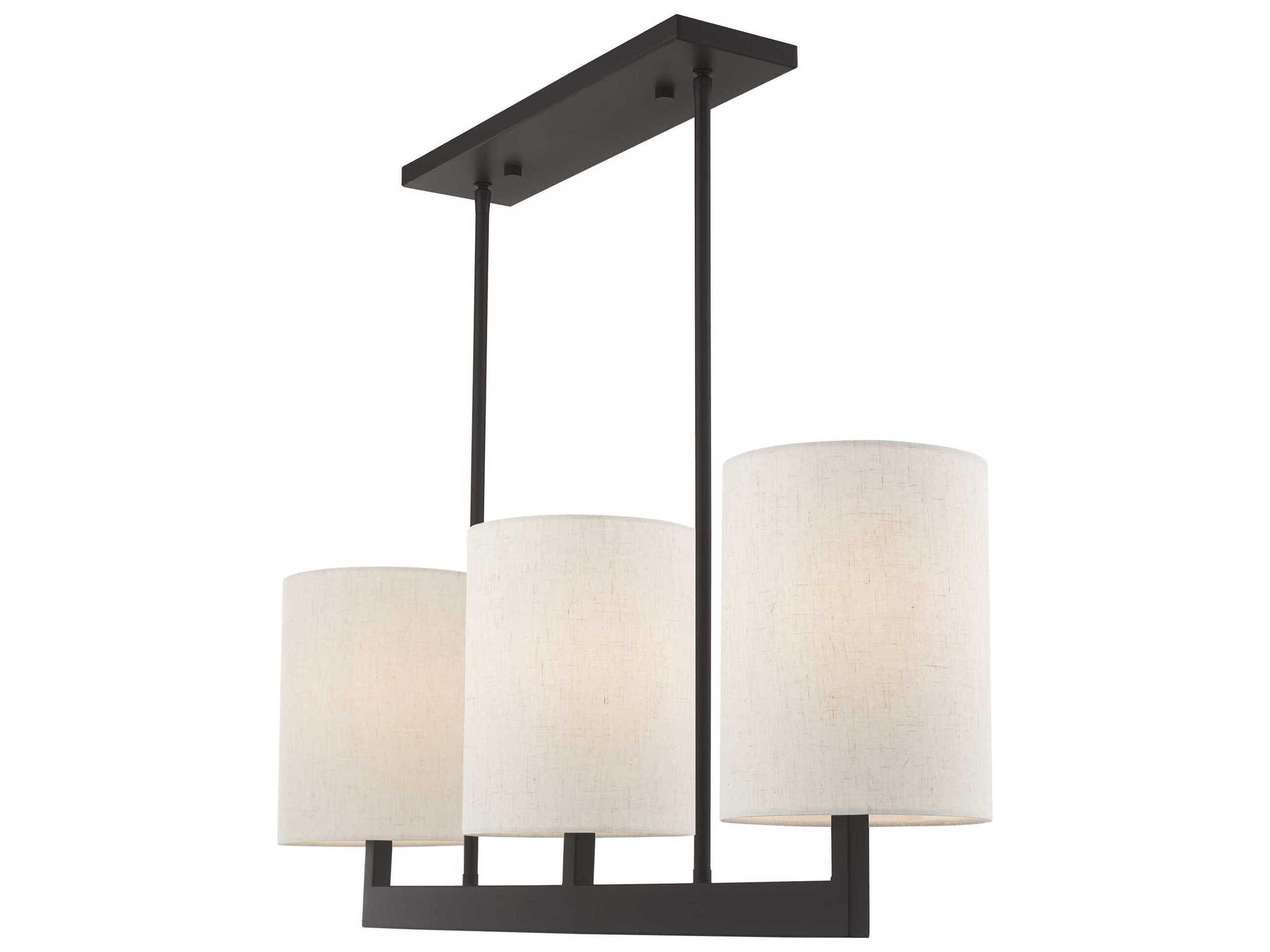 Livex Lighting Hayworth 3-Light Bronze Cylinder Island Pendant