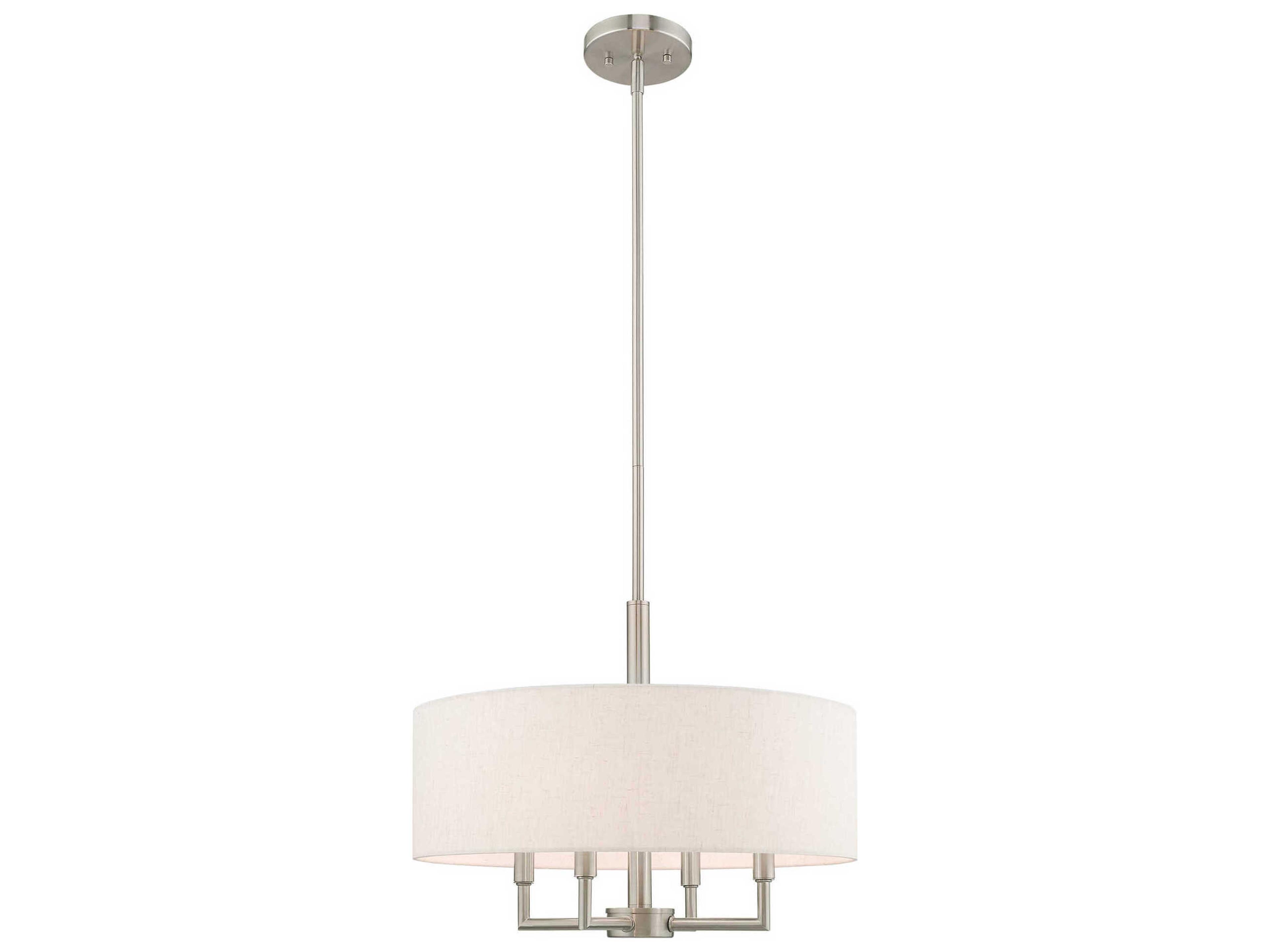 Meridian 4-Light Brushed Nickel Candelabra Drum Chandelier