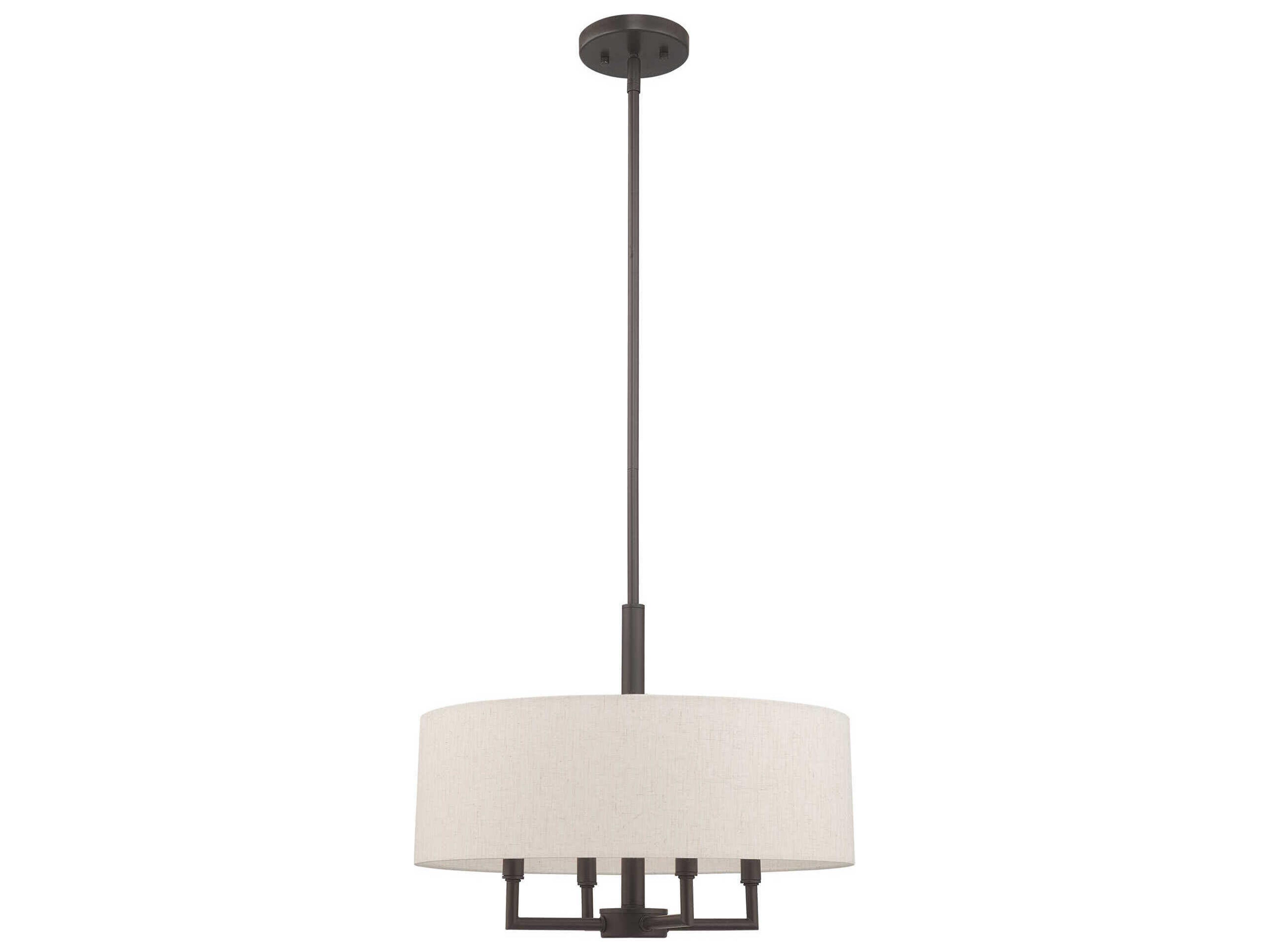 Livex Lighting Meridian 4-Light English Bronze Candelabra Drum Chandelier