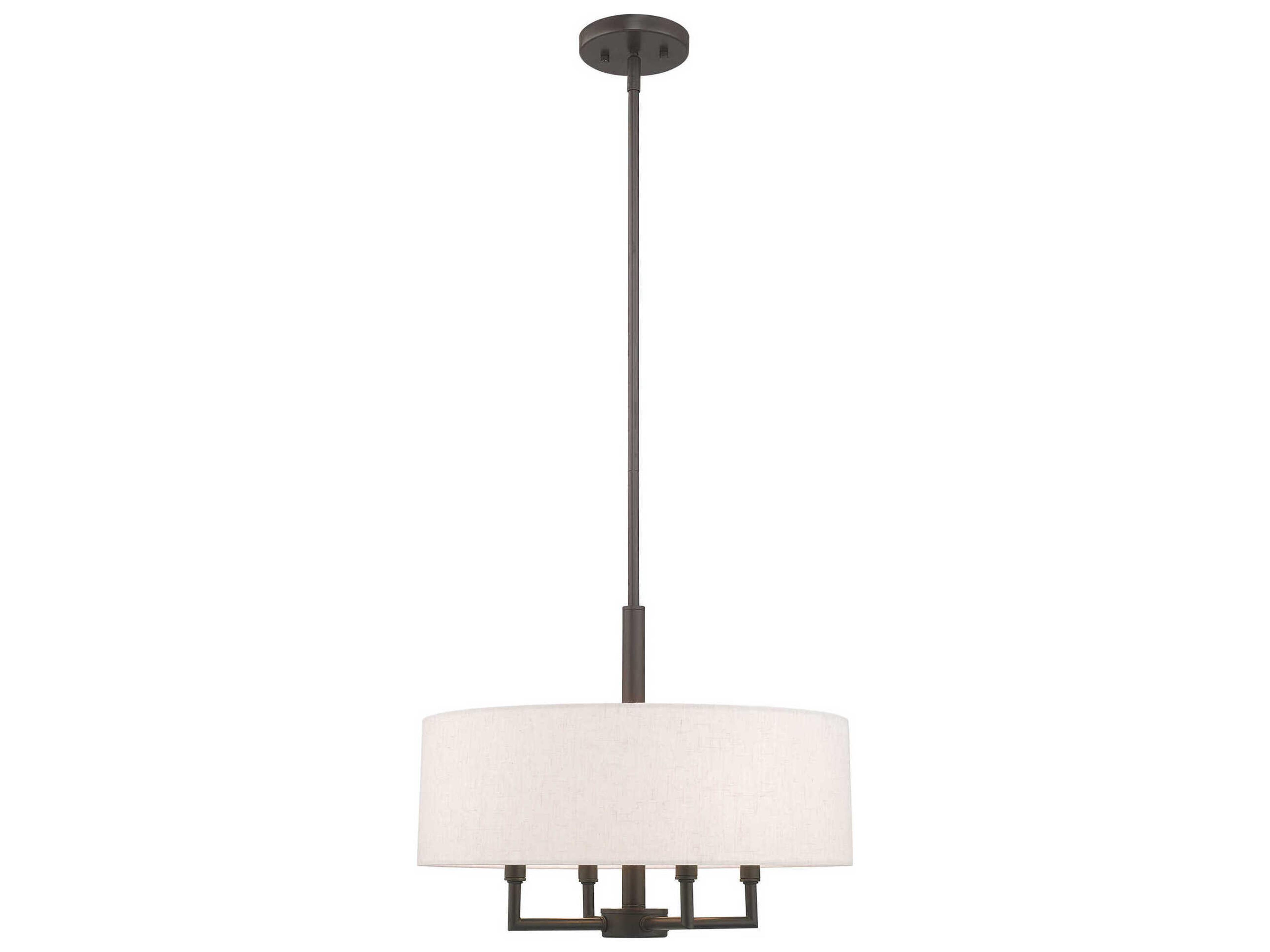 Livex Lighting Meridian 4-Light English Bronze Candelabra Drum Chandelier