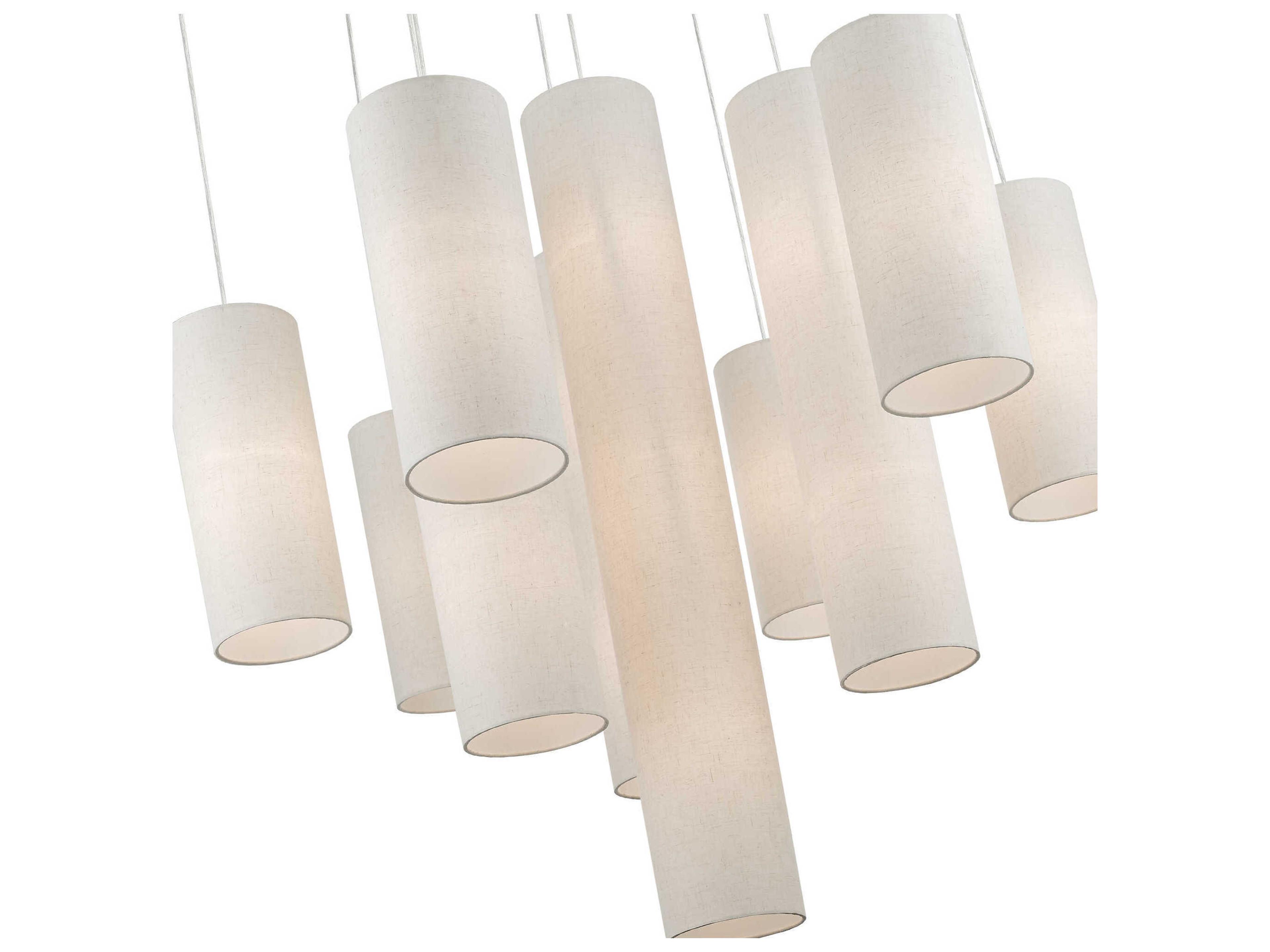 Livex Lighting Strathmore 15-Light Antique Brass Cylinder Pendant