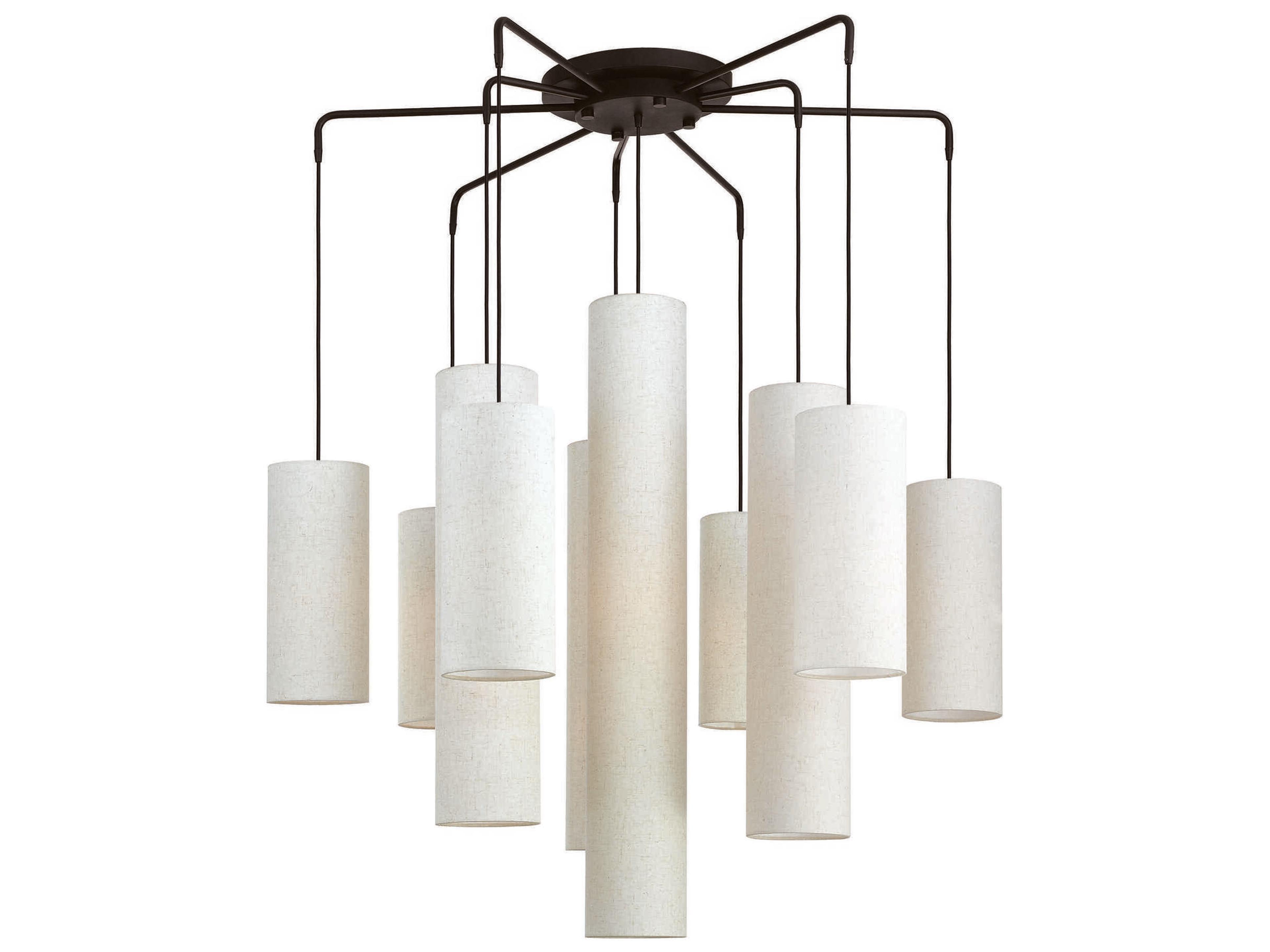 Strathmore 15-Light Bronze Cylinder Pendant