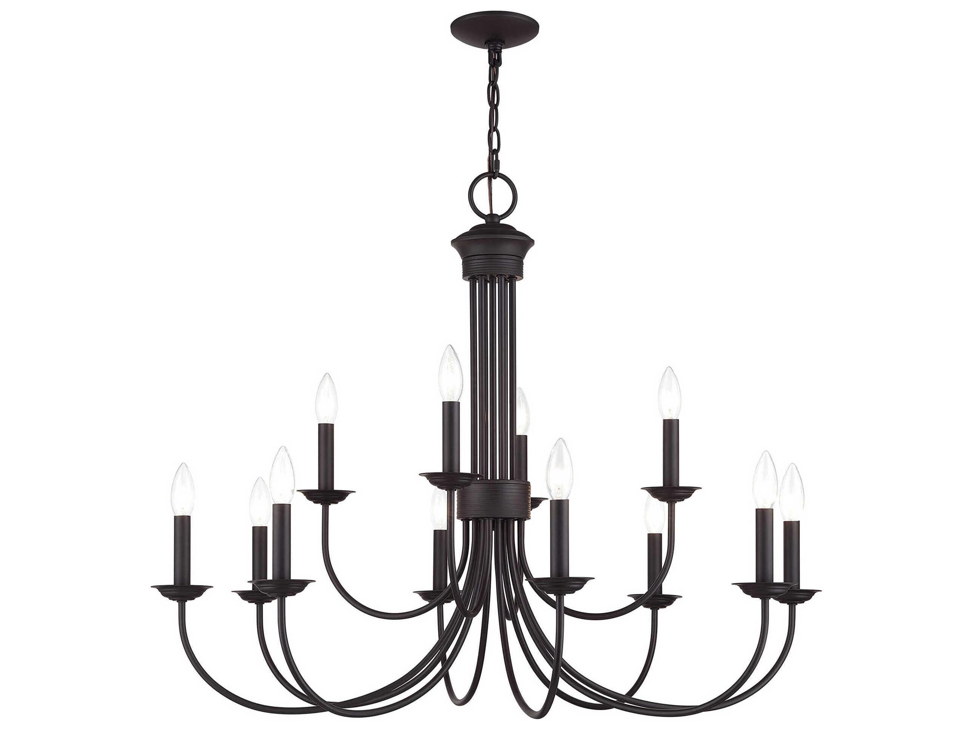 Estate 12-Light Bronze Chandelier