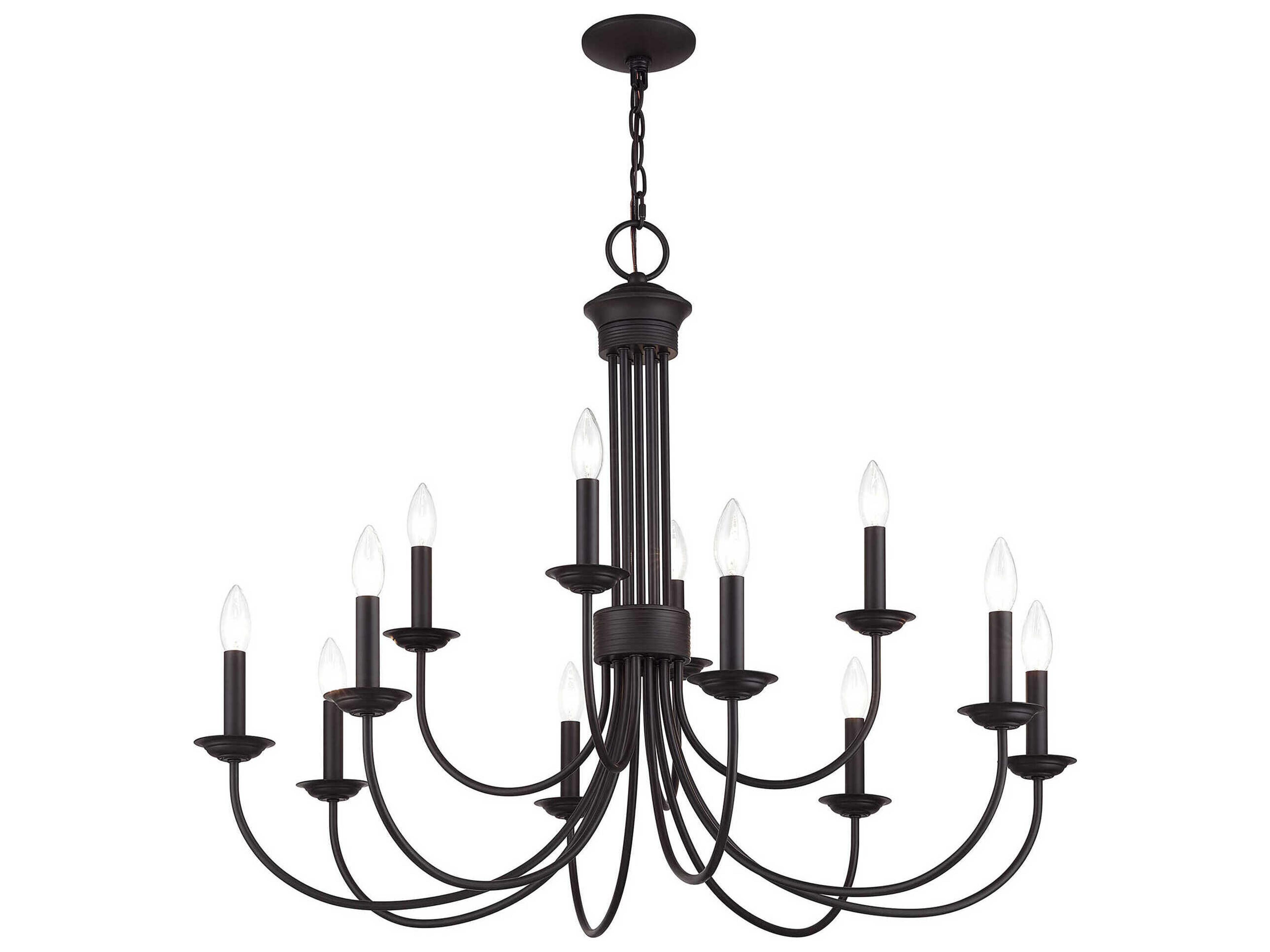Livex Lighting Estate 12-Light Bronze Chandelier