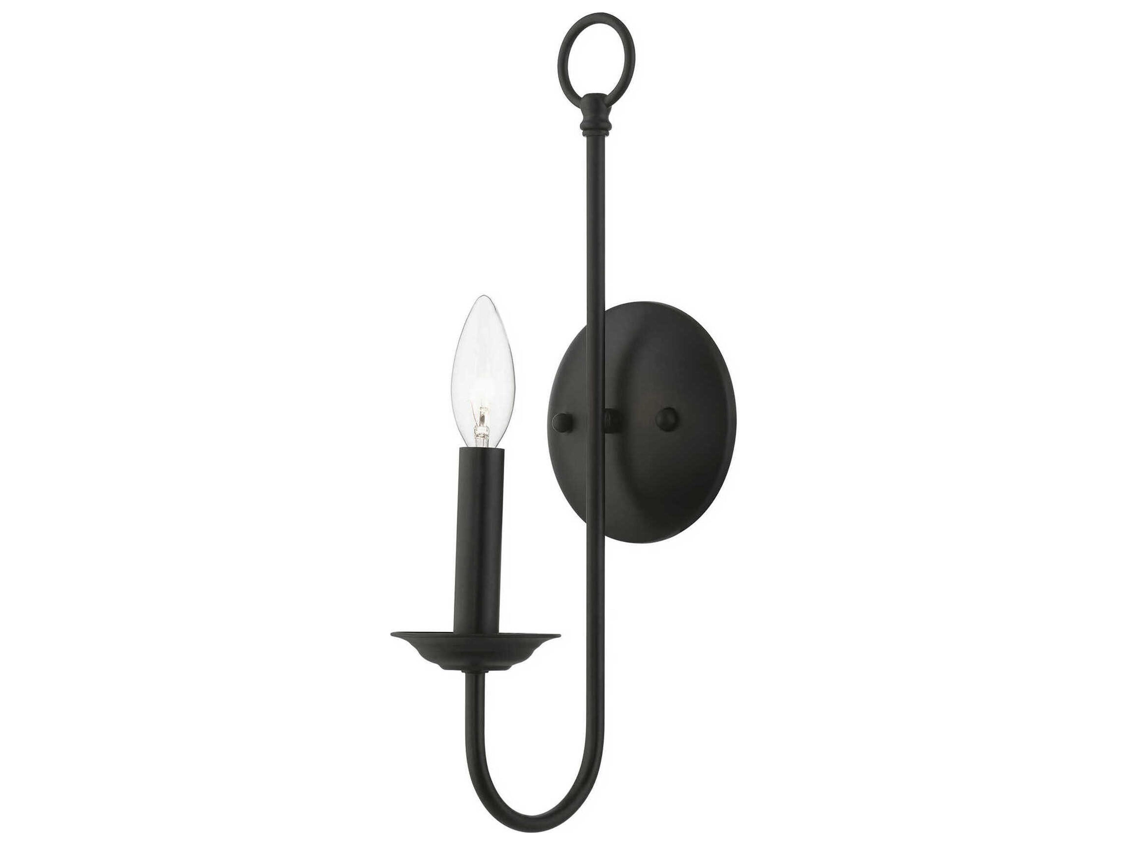Estate 1-Light Black Wall Sconce