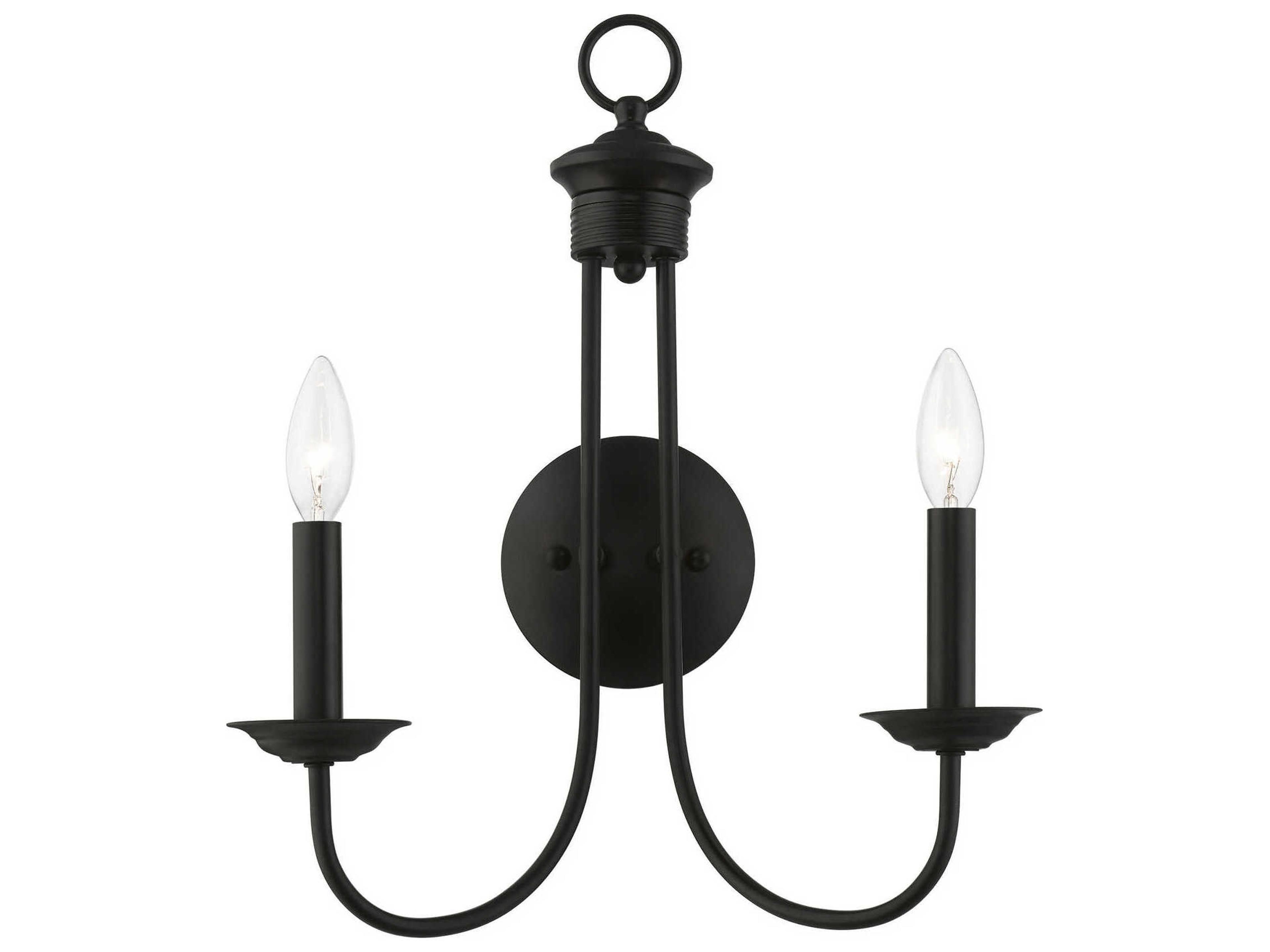 Estate 2-Light Black Wall Sconce