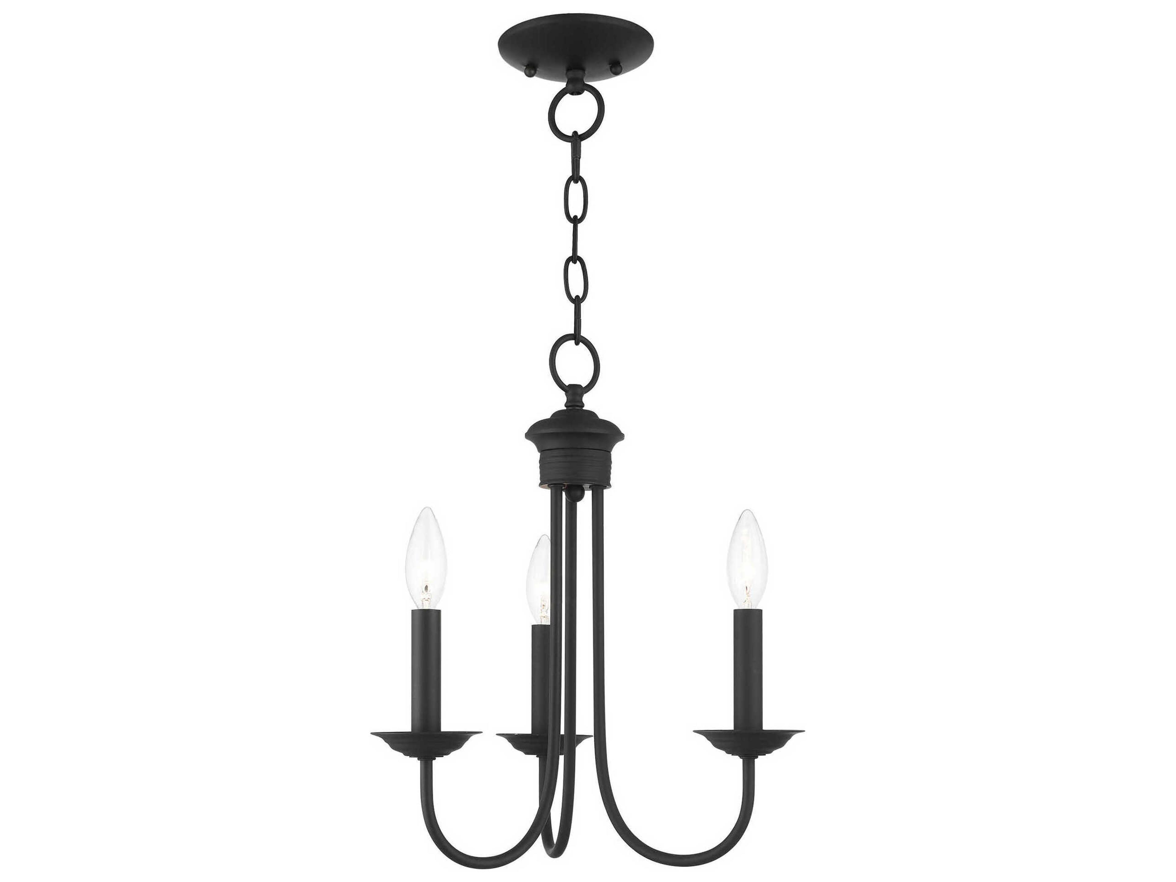 Estate 3-Light Black Candelabra Chandelier
