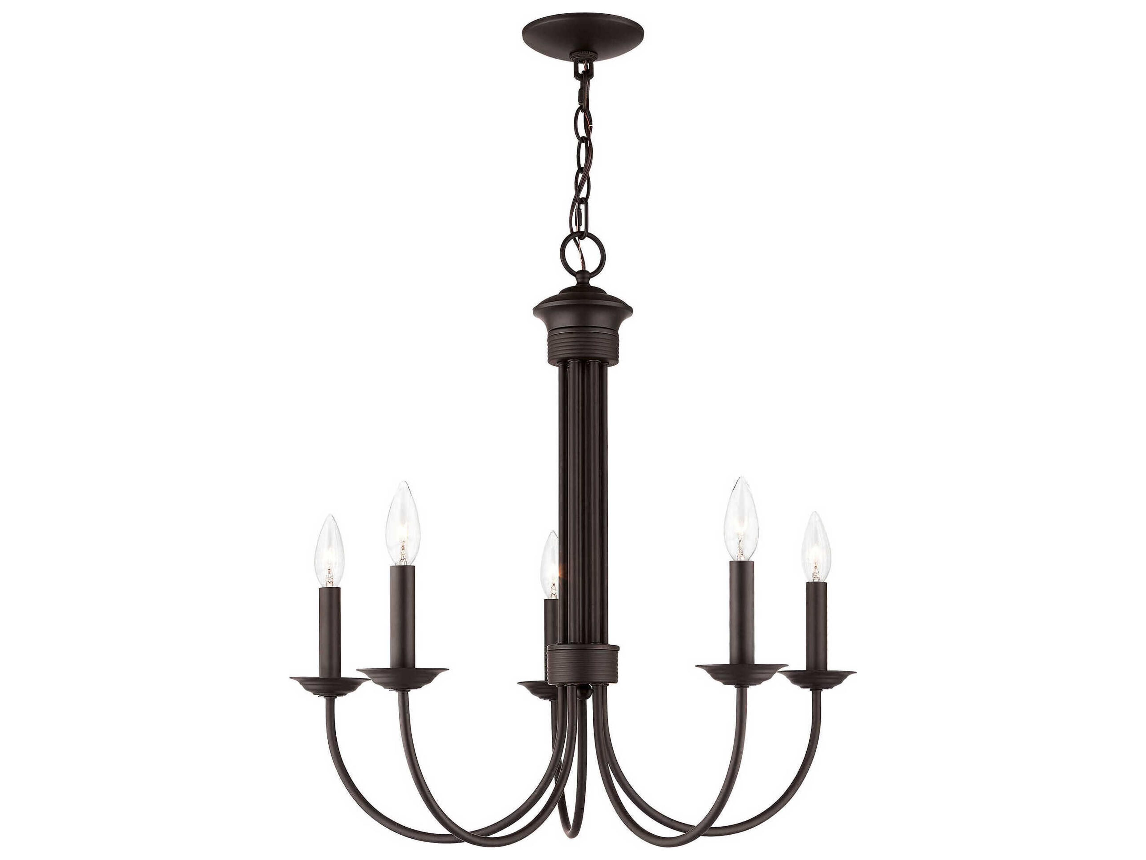 Estate 5-Light Bronze Candelabra Chandelier