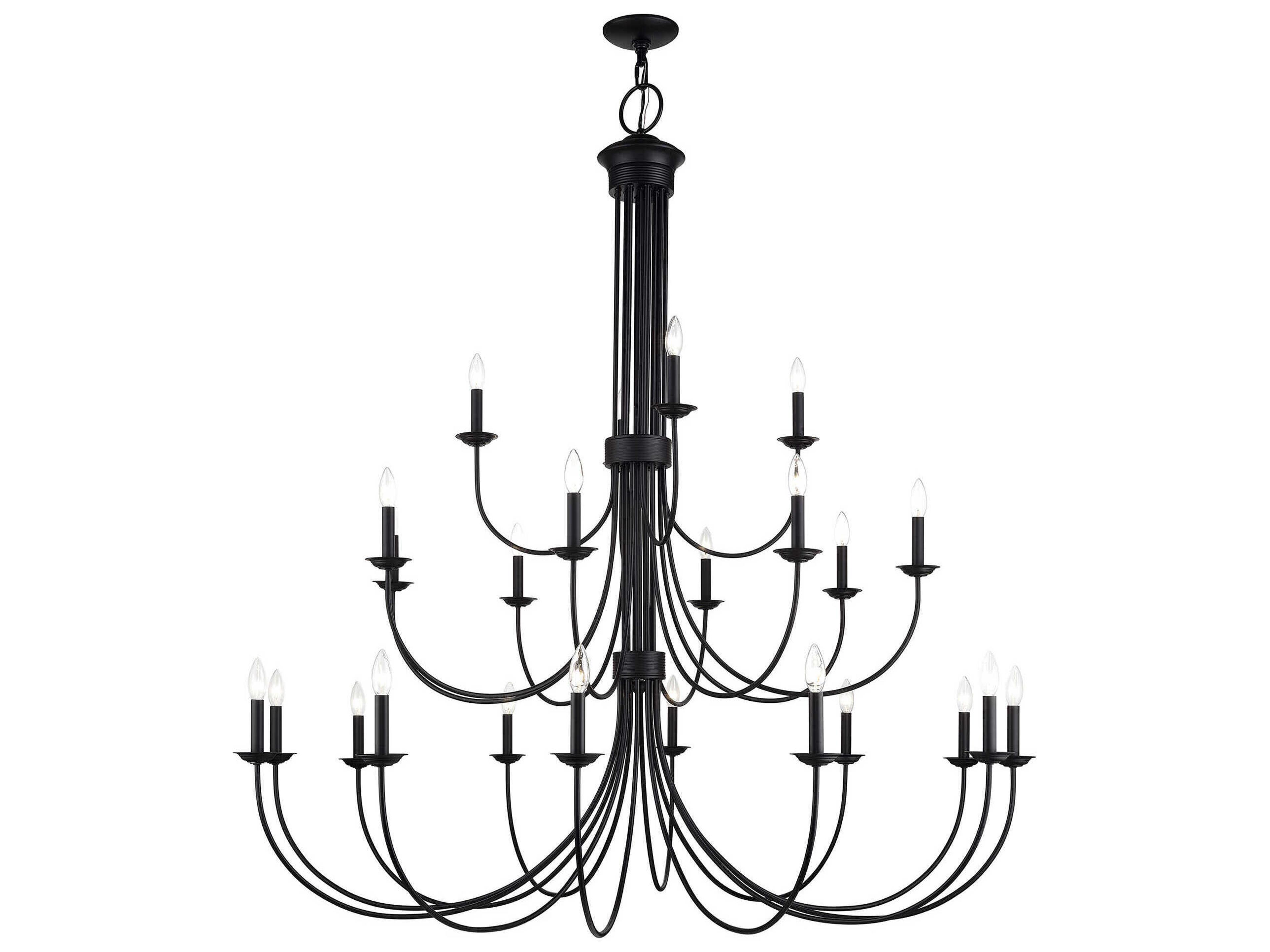 Estate 24-Light Black Chandelier