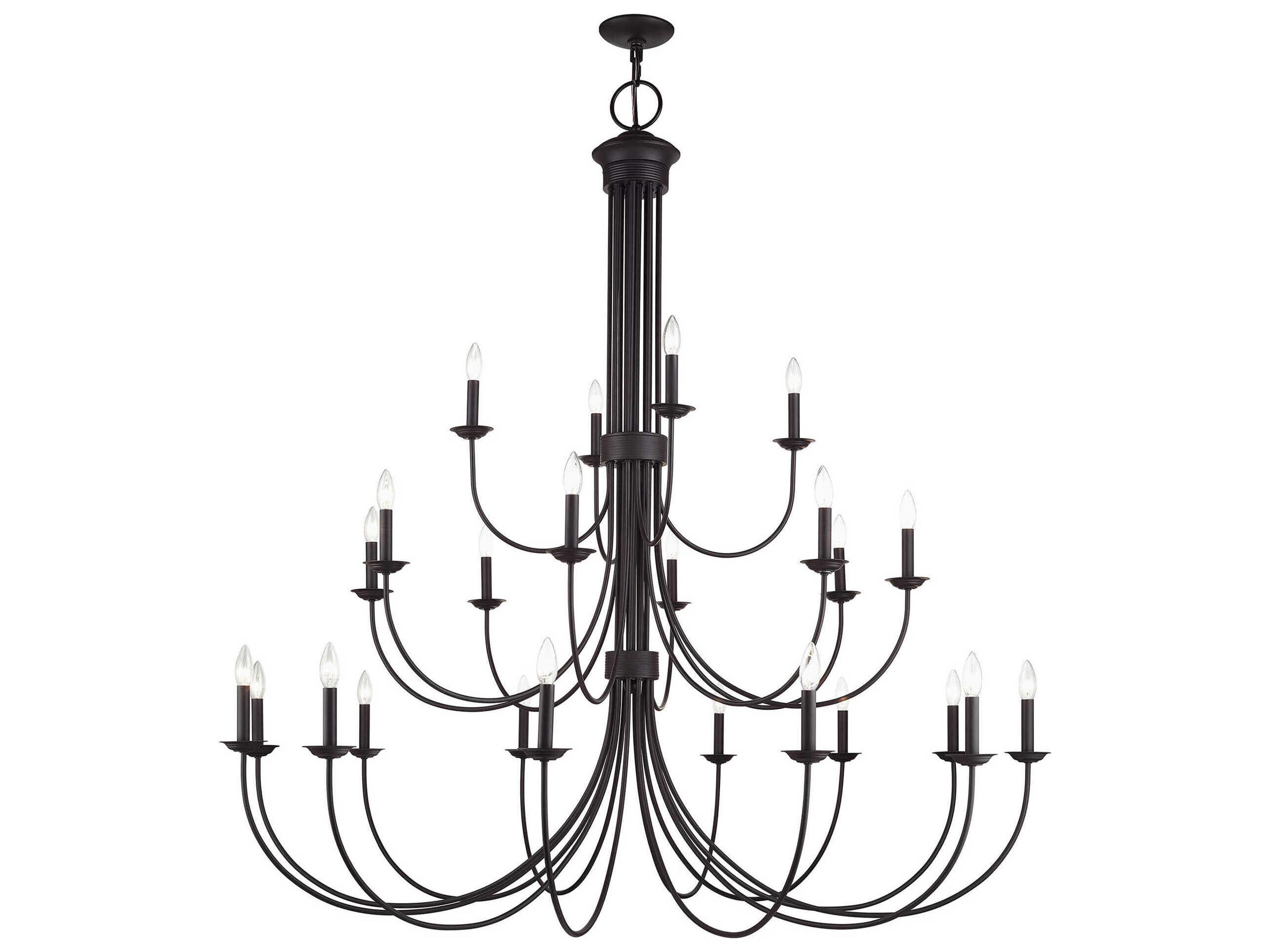 Estate 24-Light Bronze Chandelier
