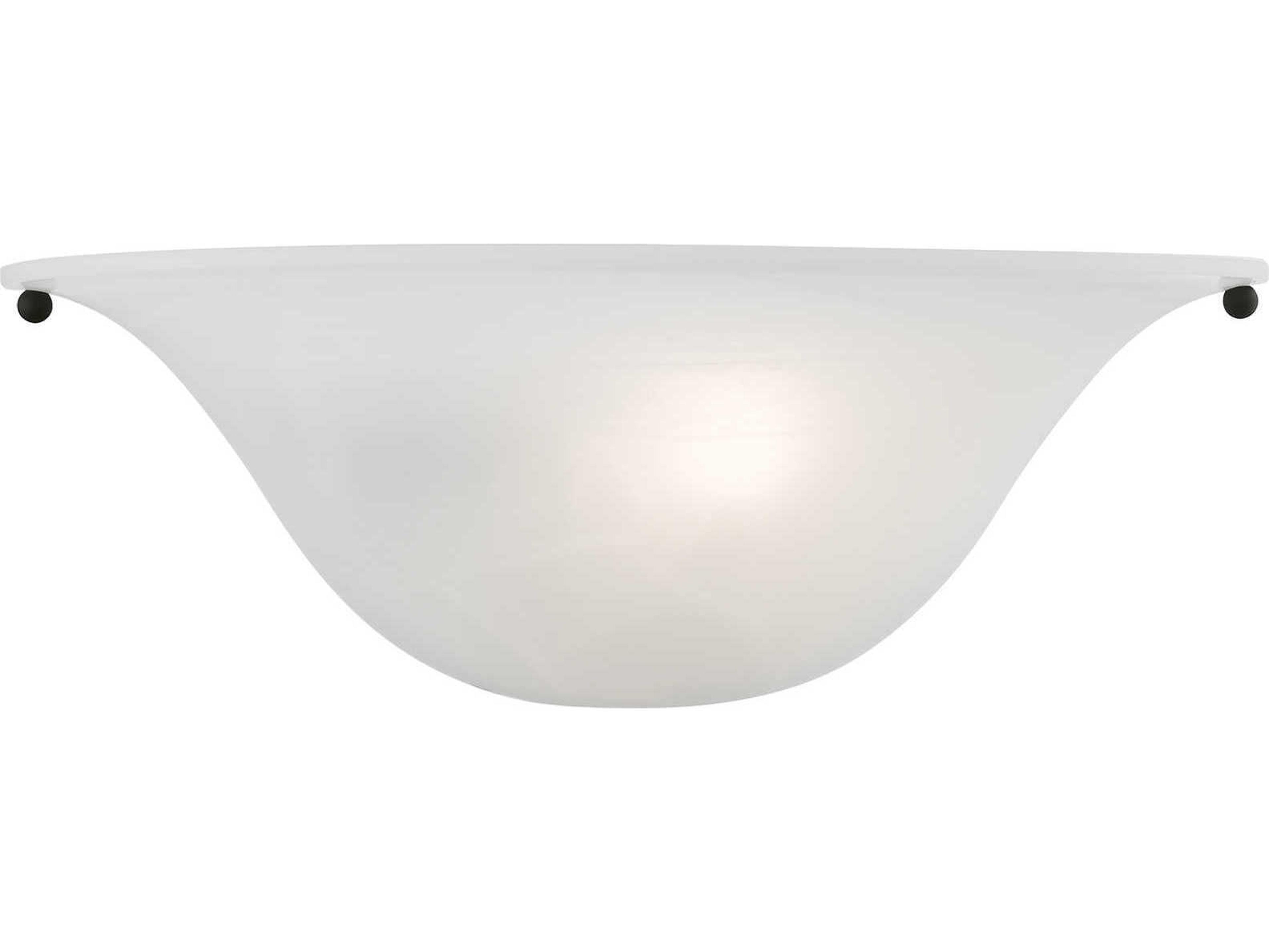 Wynnewood 1-Light Black Glass Wall Sconce