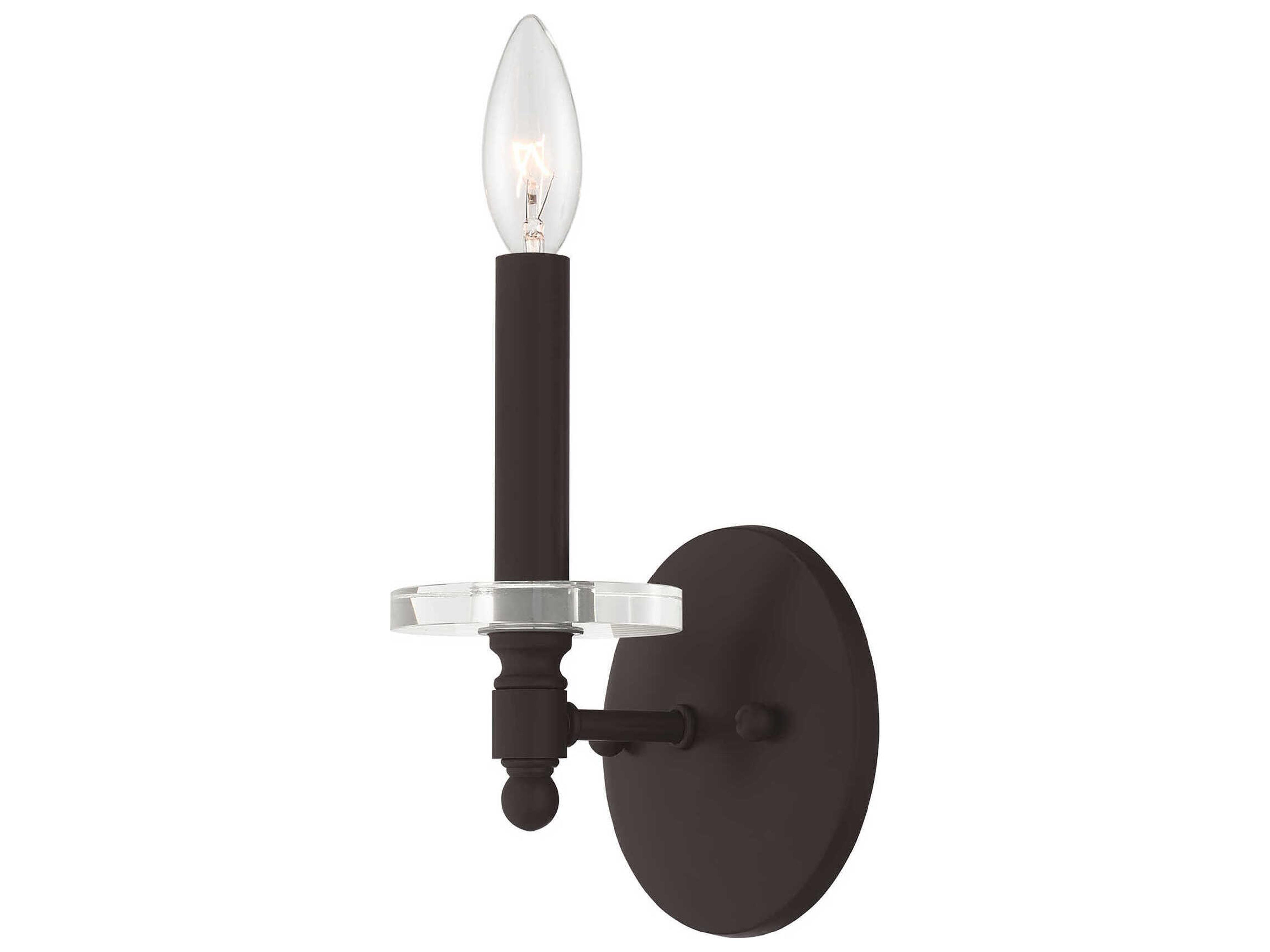 Bennington 1-Light Bronze Crystal Wall Sconce