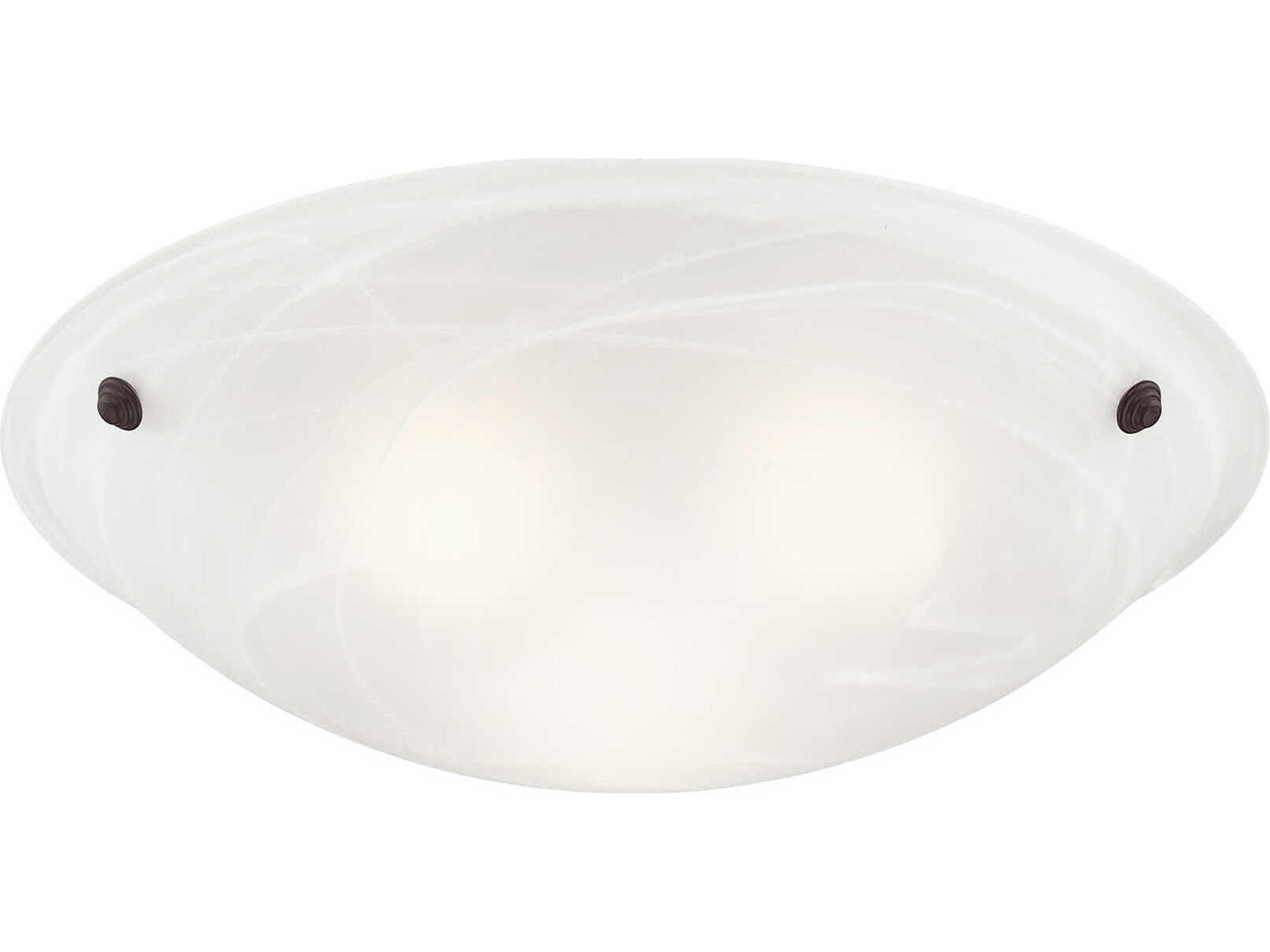 Livex Lighting Oasis 3-Light Bronze Glass Bowl Semi Flush Mount