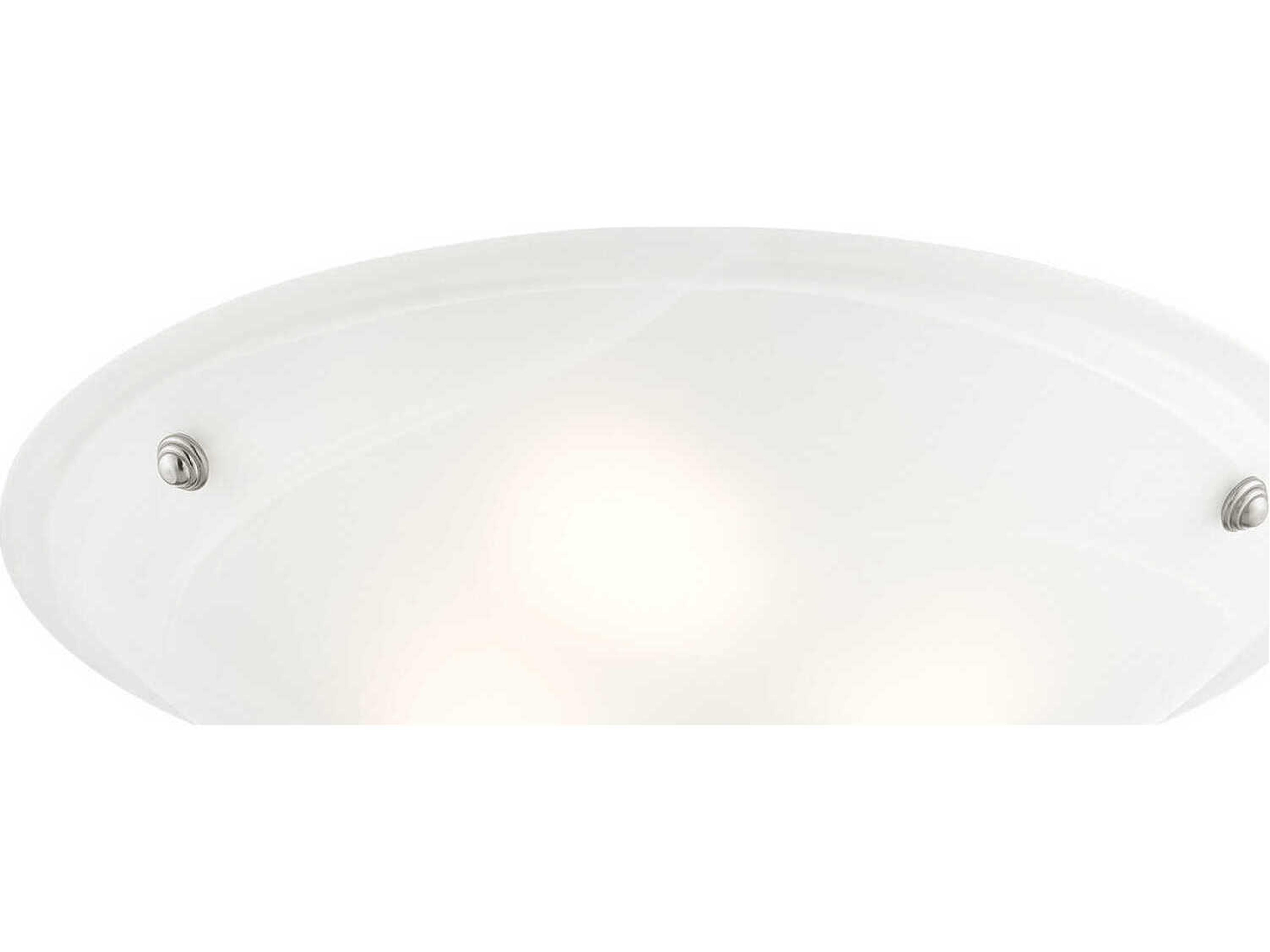 Livex Lighting Oasis 3-Light Brushed Nickel Glass Bowl Semi Flush Mount