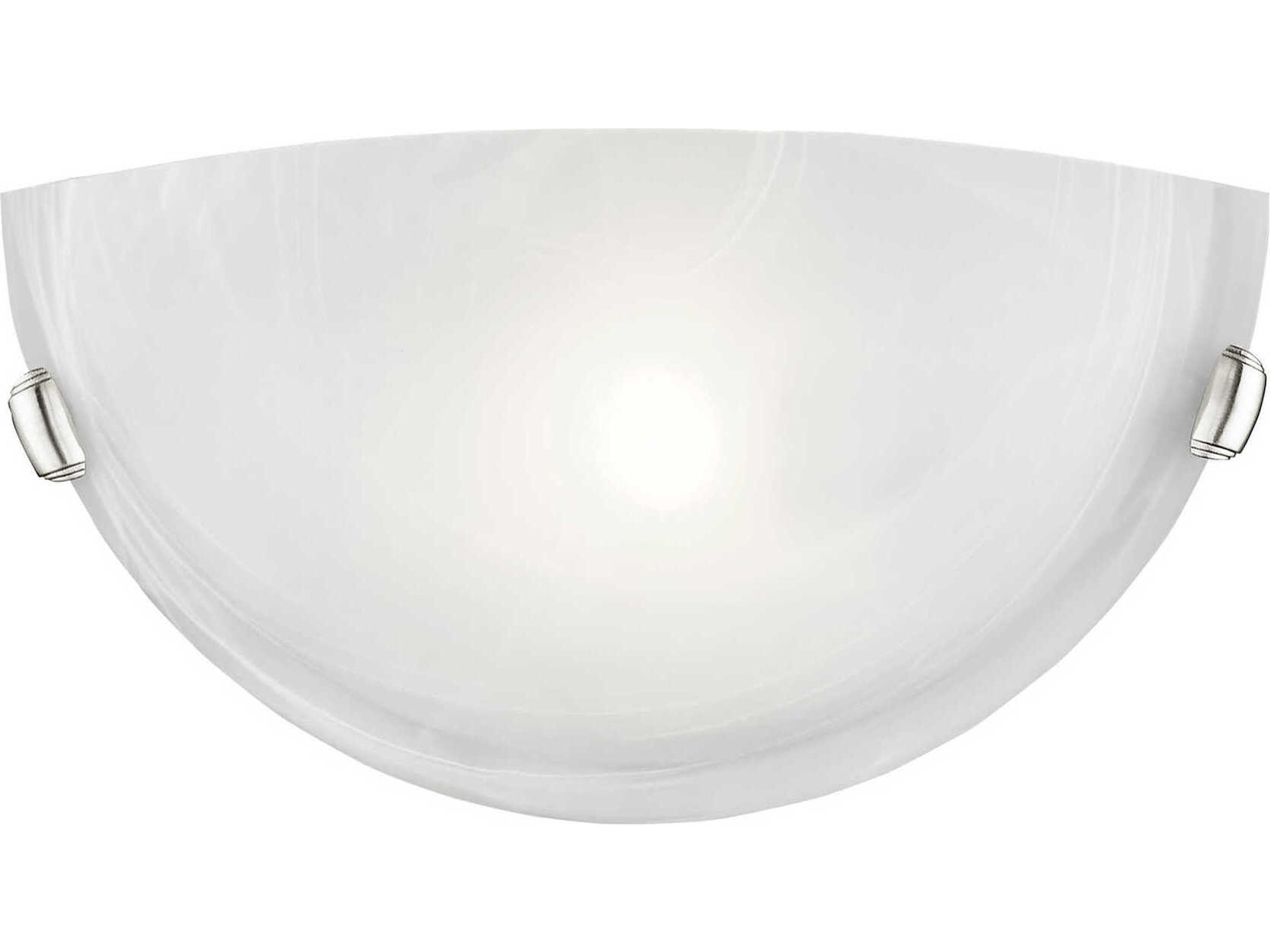 Livex Lighting Oasis 1-Light Brushed Nickel Glass Wall Sconce