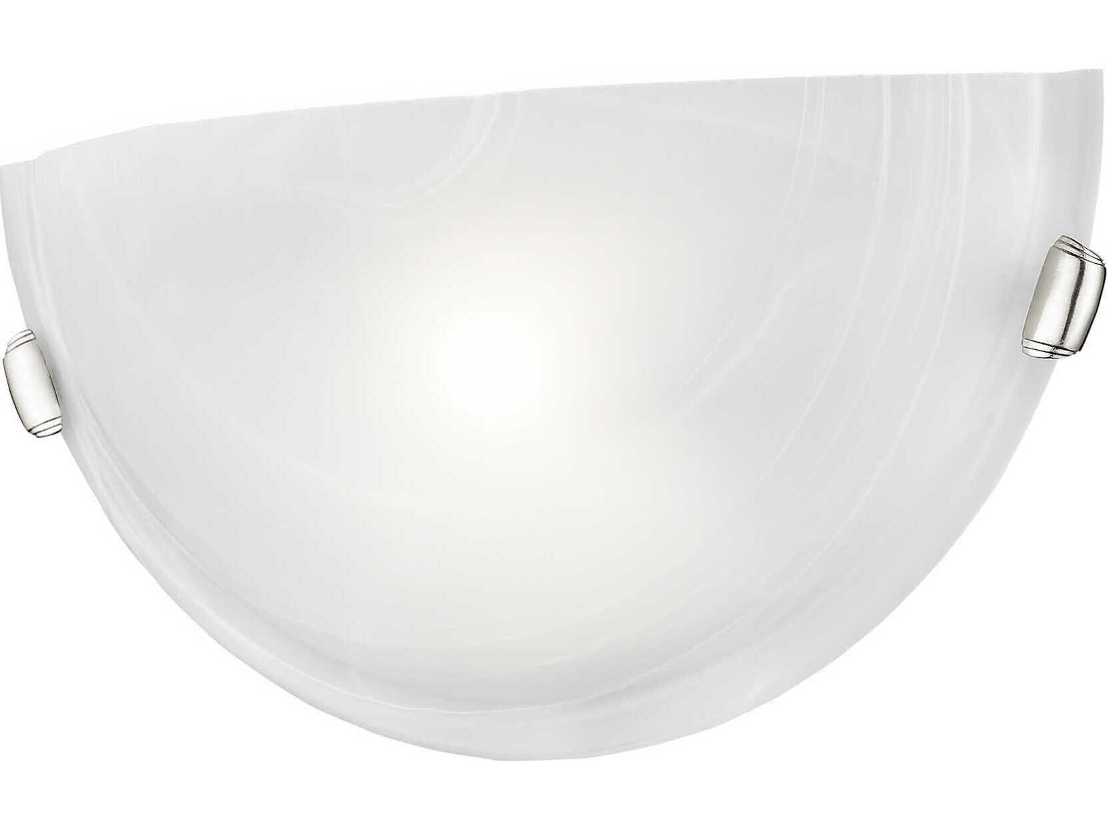 Livex Lighting Oasis 1-Light Brushed Nickel Glass Wall Sconce