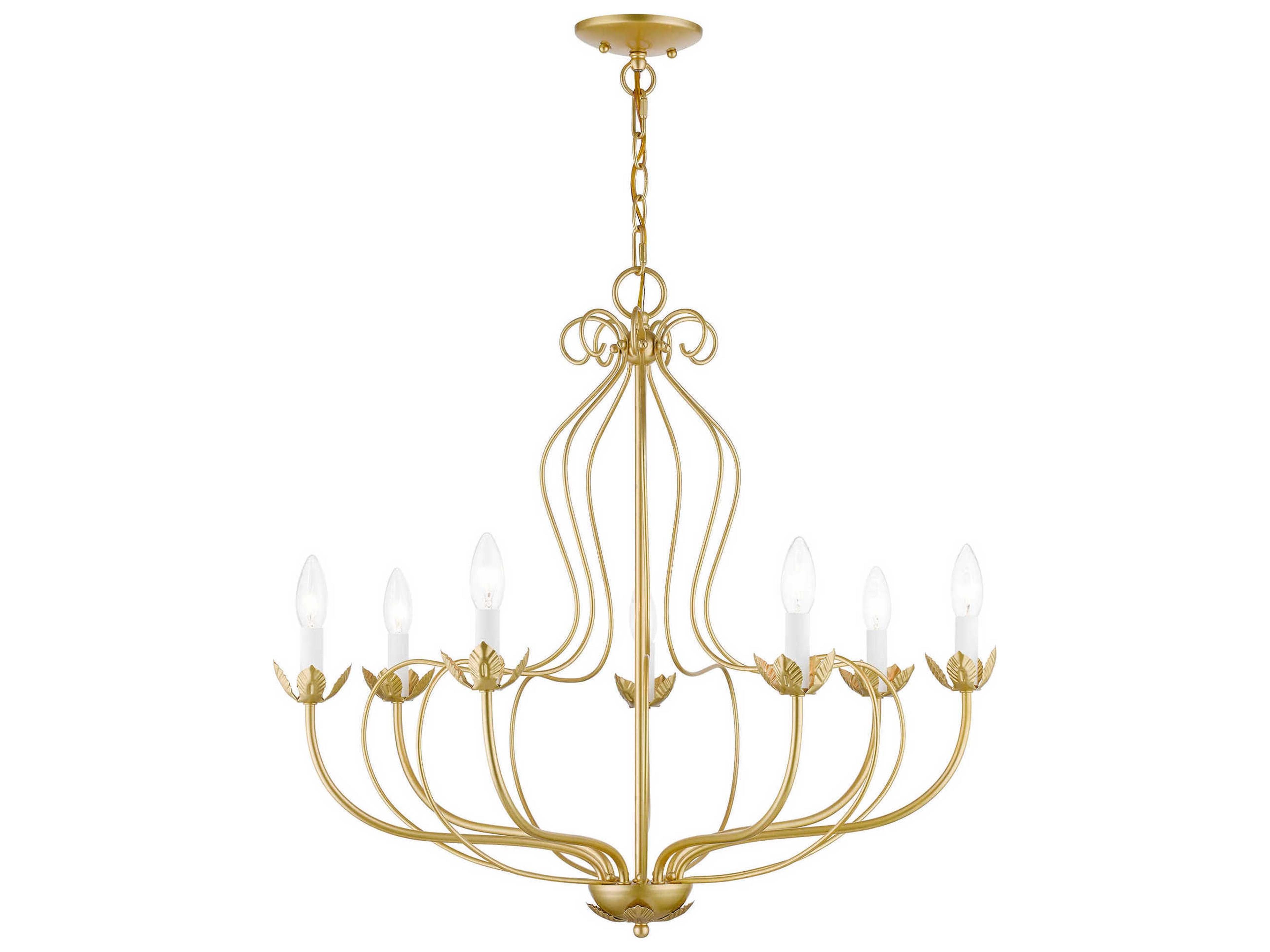 Katarina 7-Light Soft Gold Candelabra Chandelier