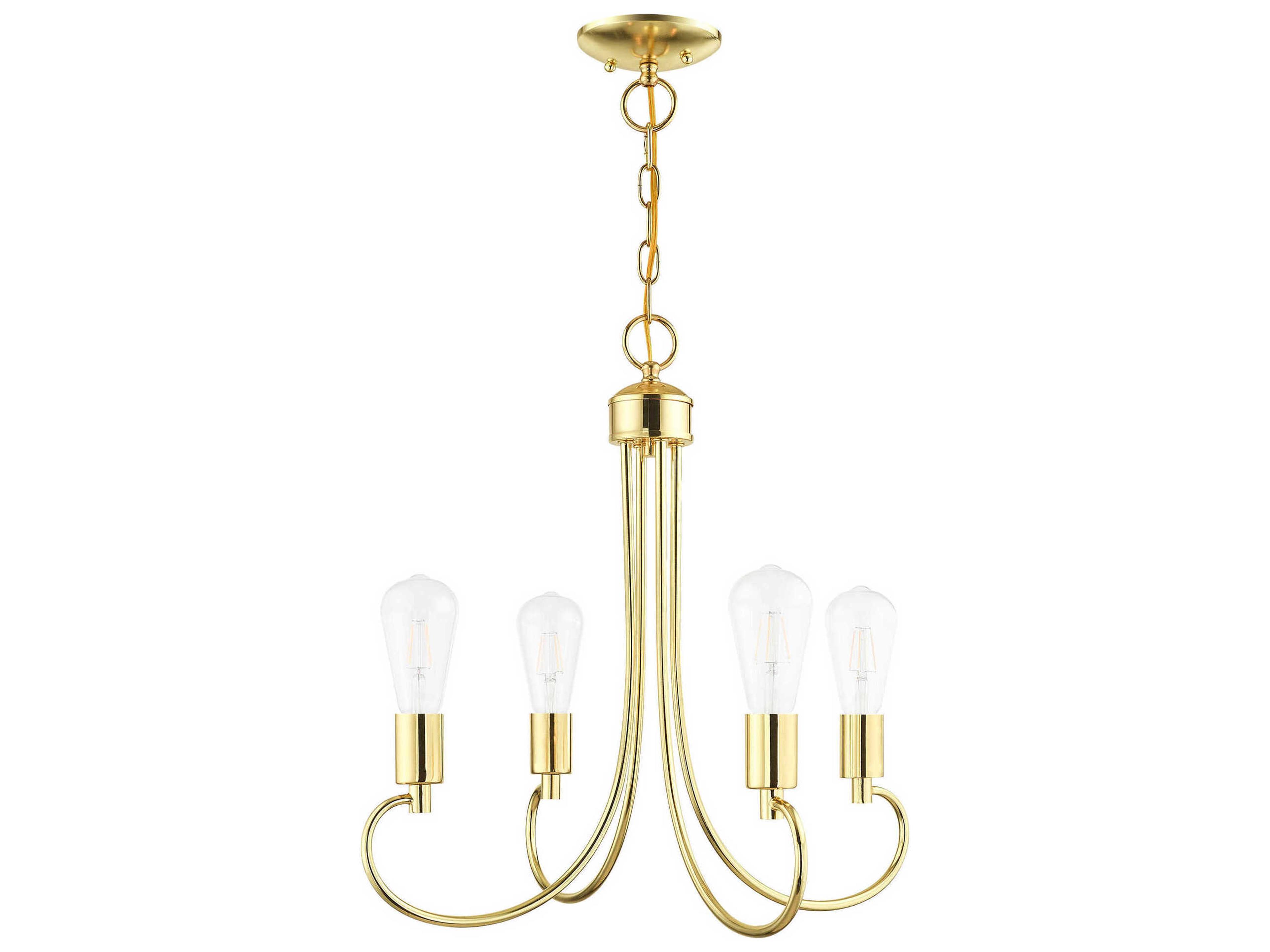 Livex Lighting Bari 4-Light Polished Brass Chandelier