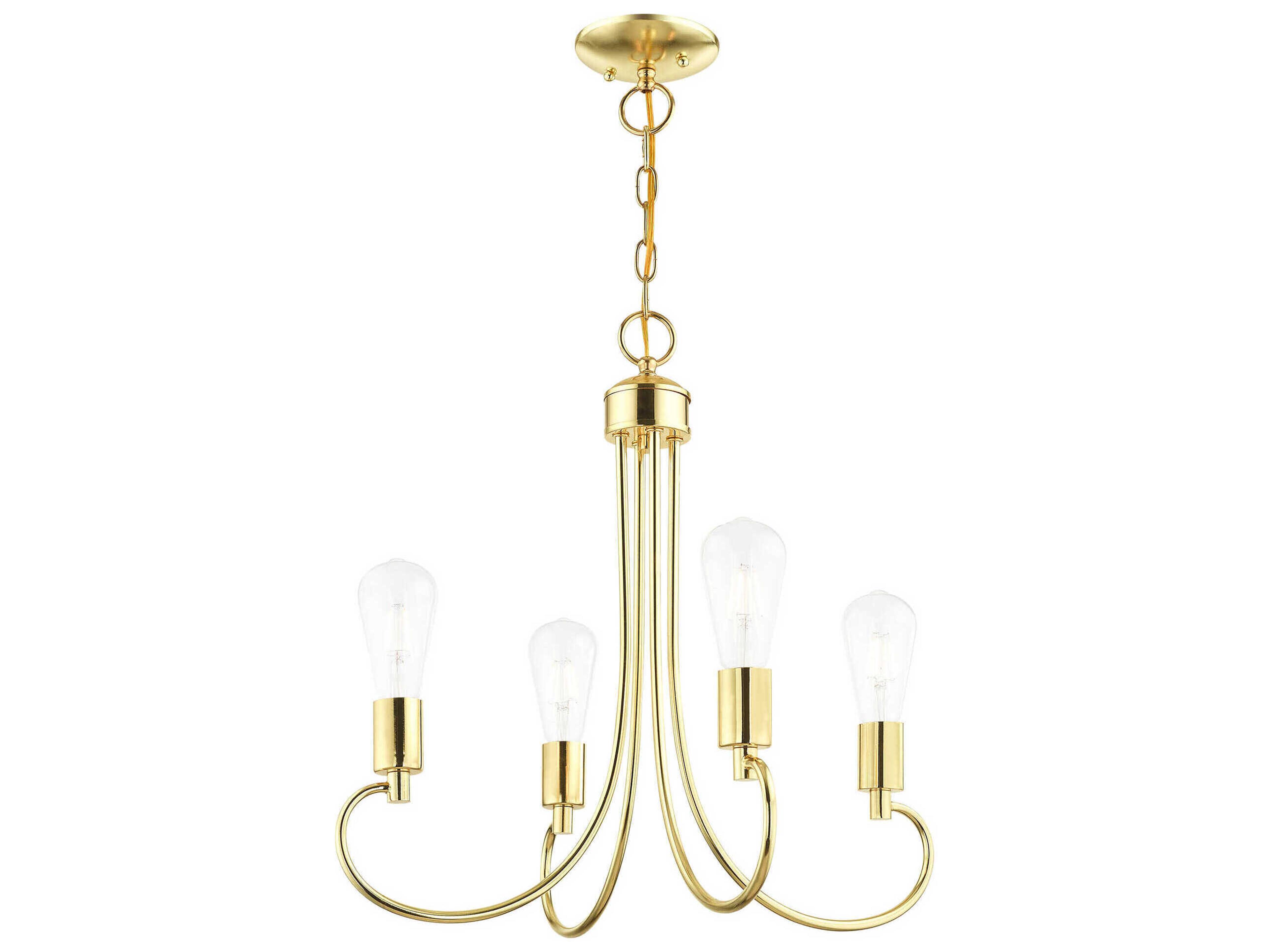Livex Lighting Bari 4-Light Polished Brass Chandelier