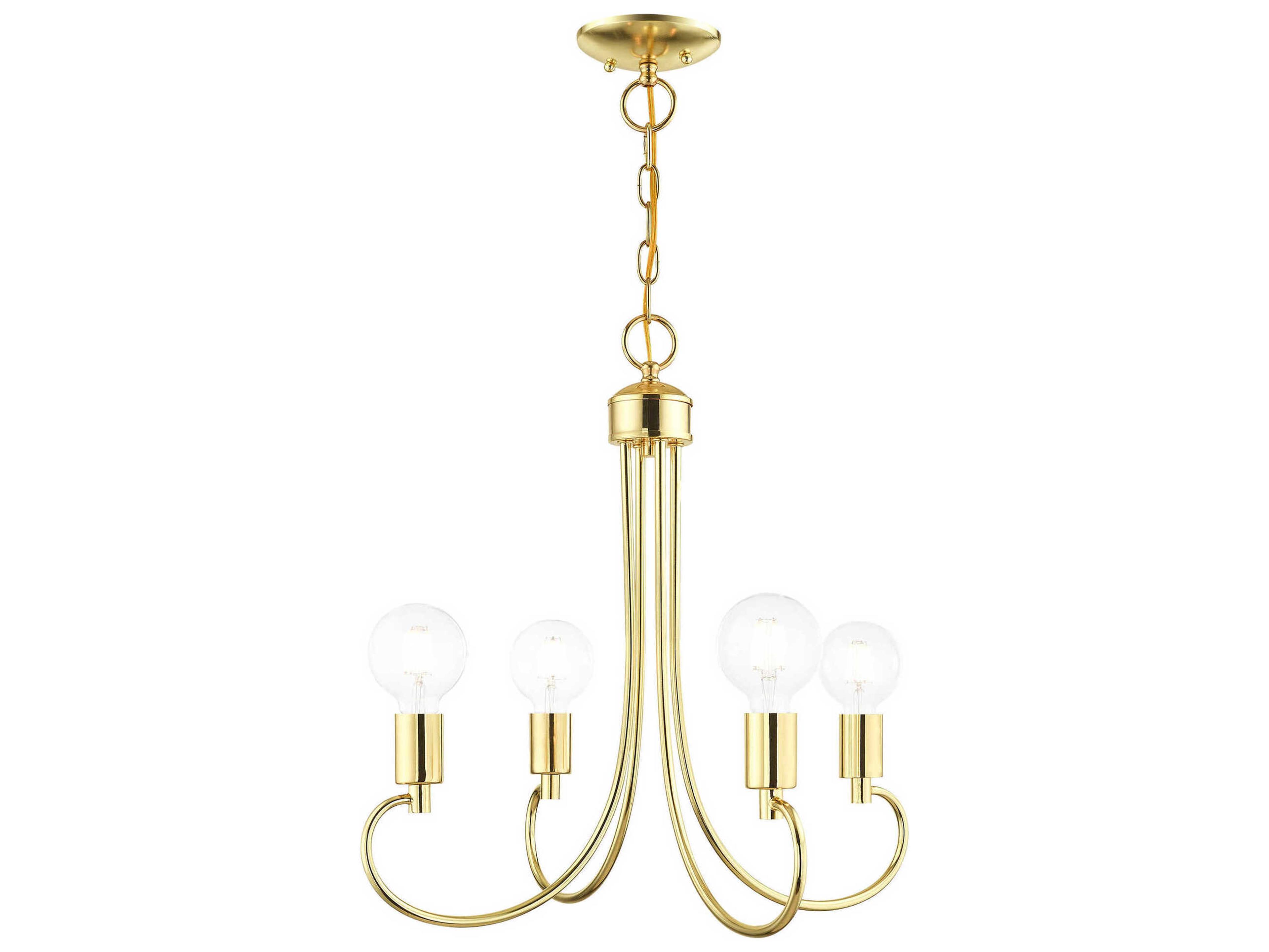Livex Lighting Bari 4-Light Polished Brass Chandelier
