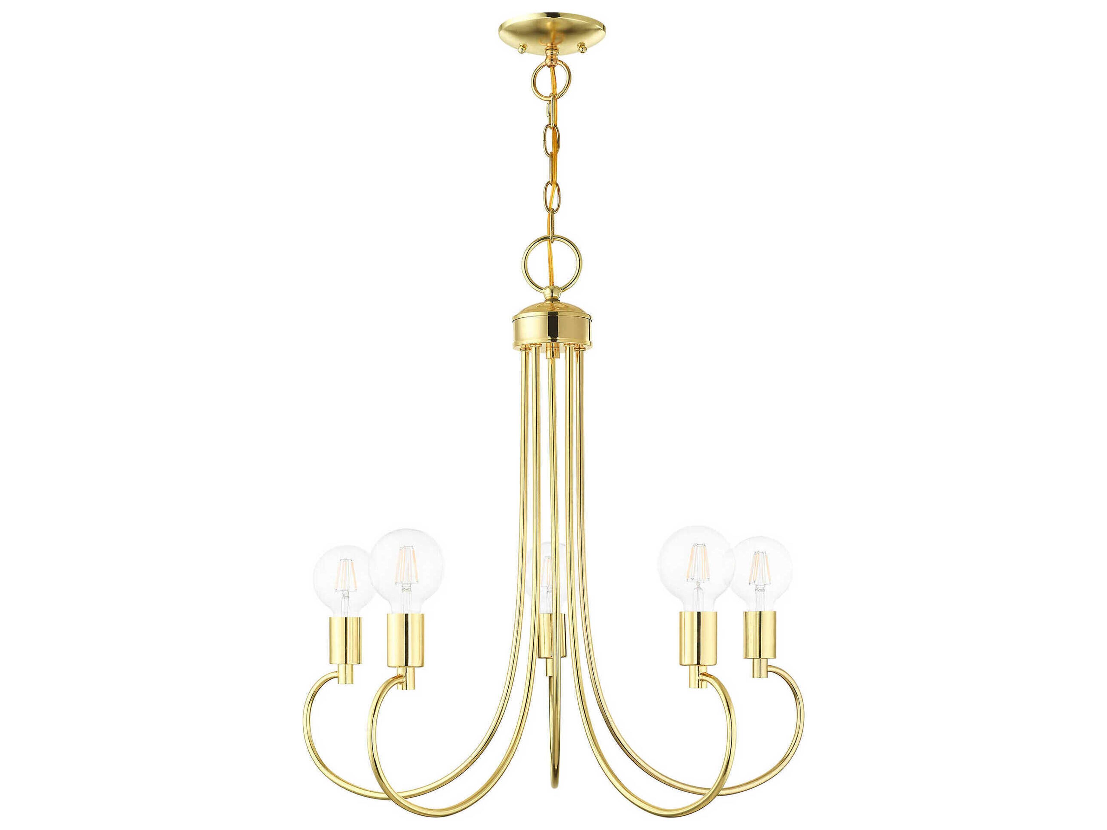 Livex Lighting Bari 5-Light Polished Brass Chandelier