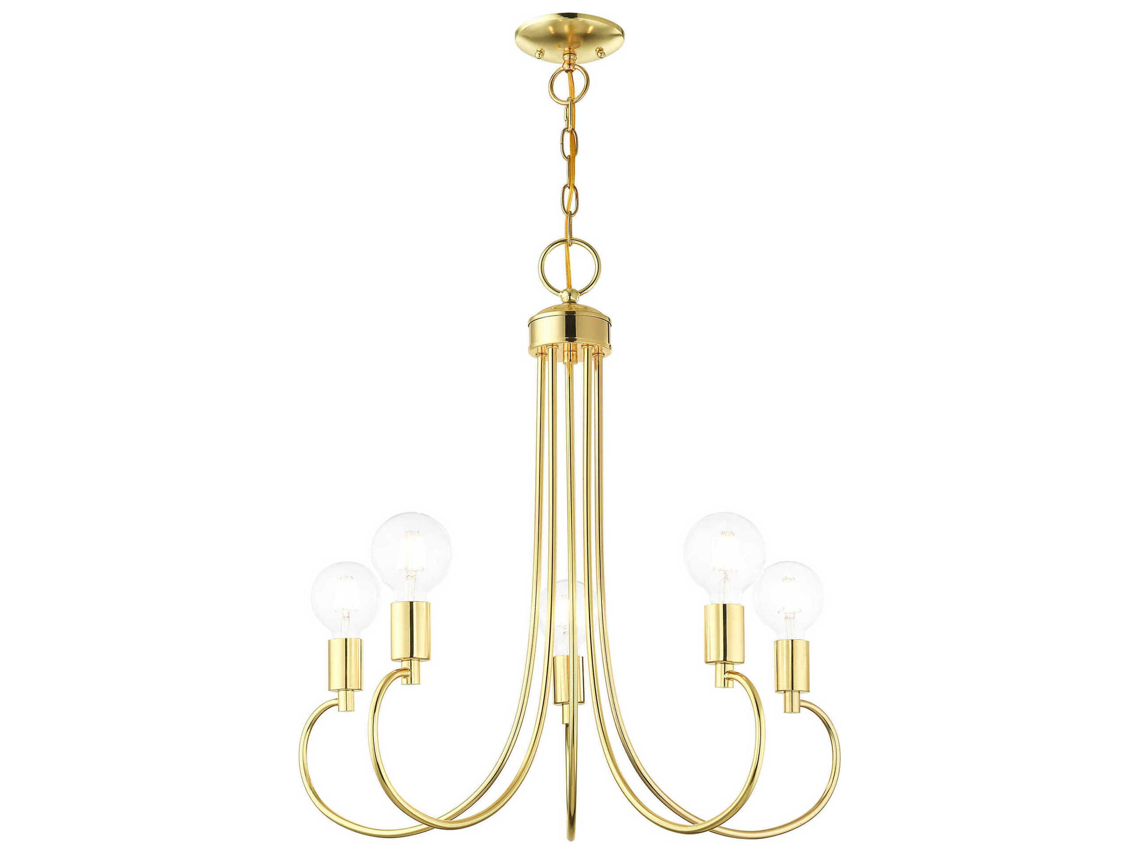 Livex Lighting Bari 5-Light Polished Brass Chandelier