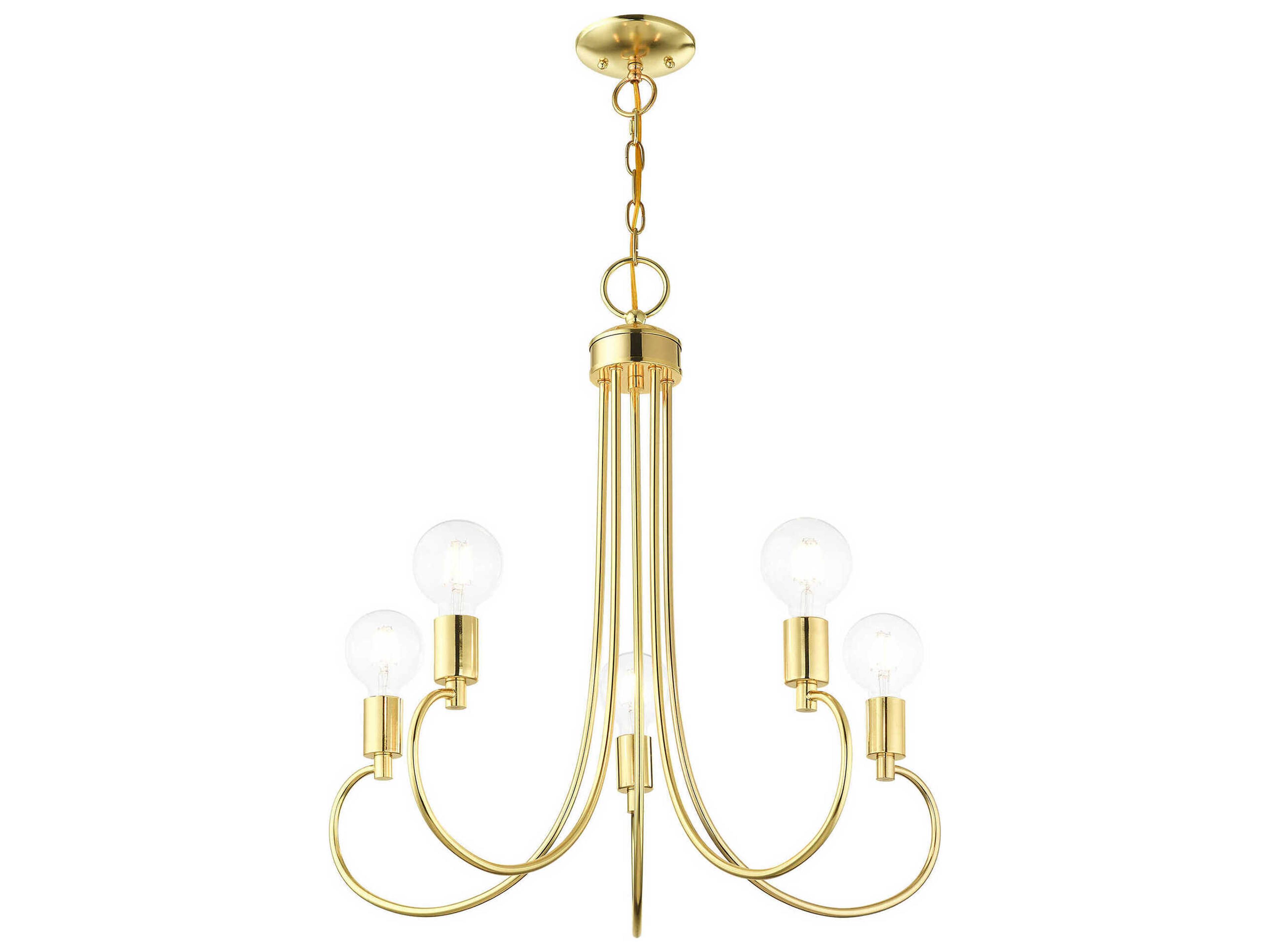 Livex Lighting Bari 5-Light Polished Brass Chandelier