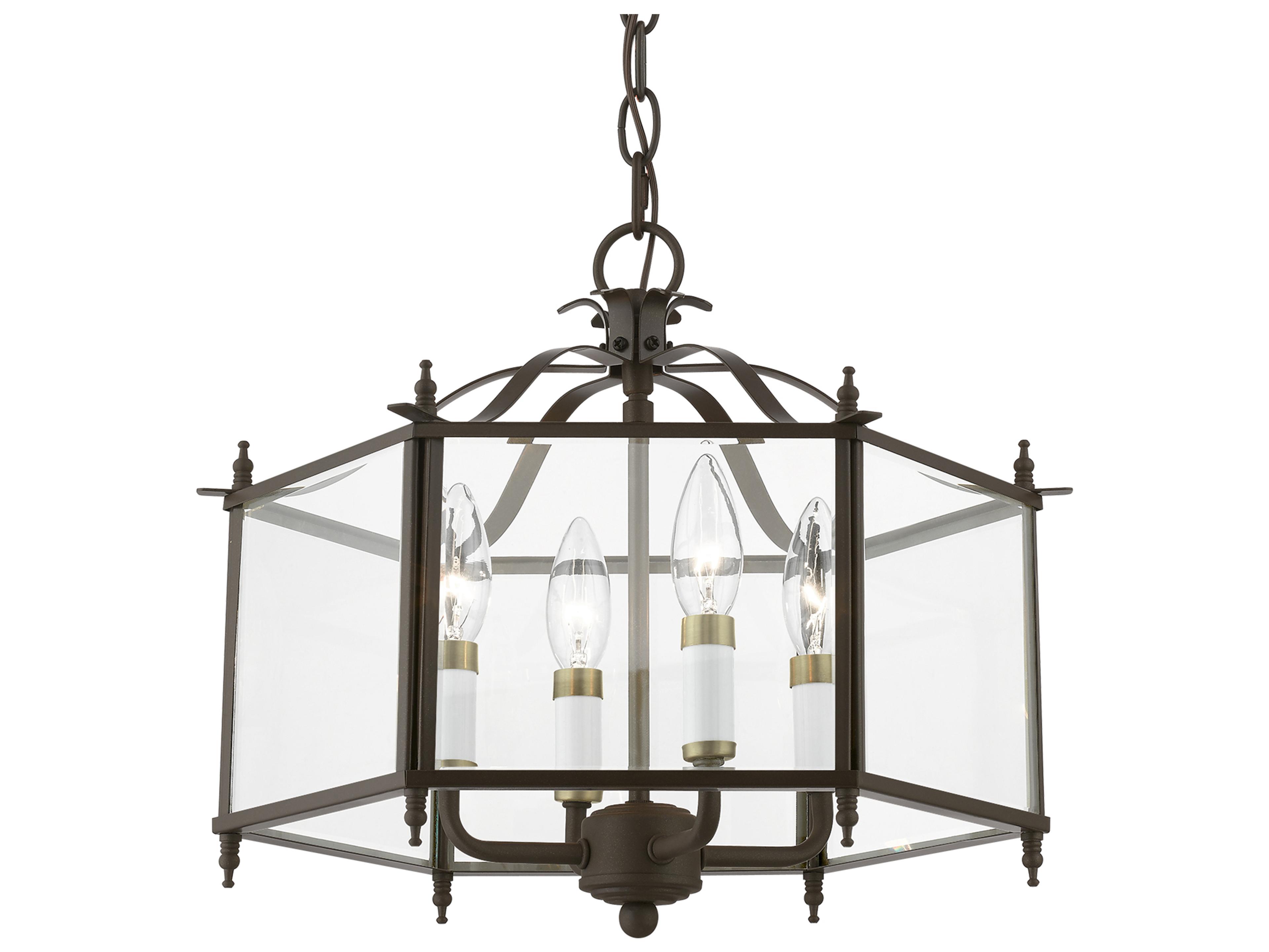 Livex Lighting Livingston 4-Light Black Traditional Pendant