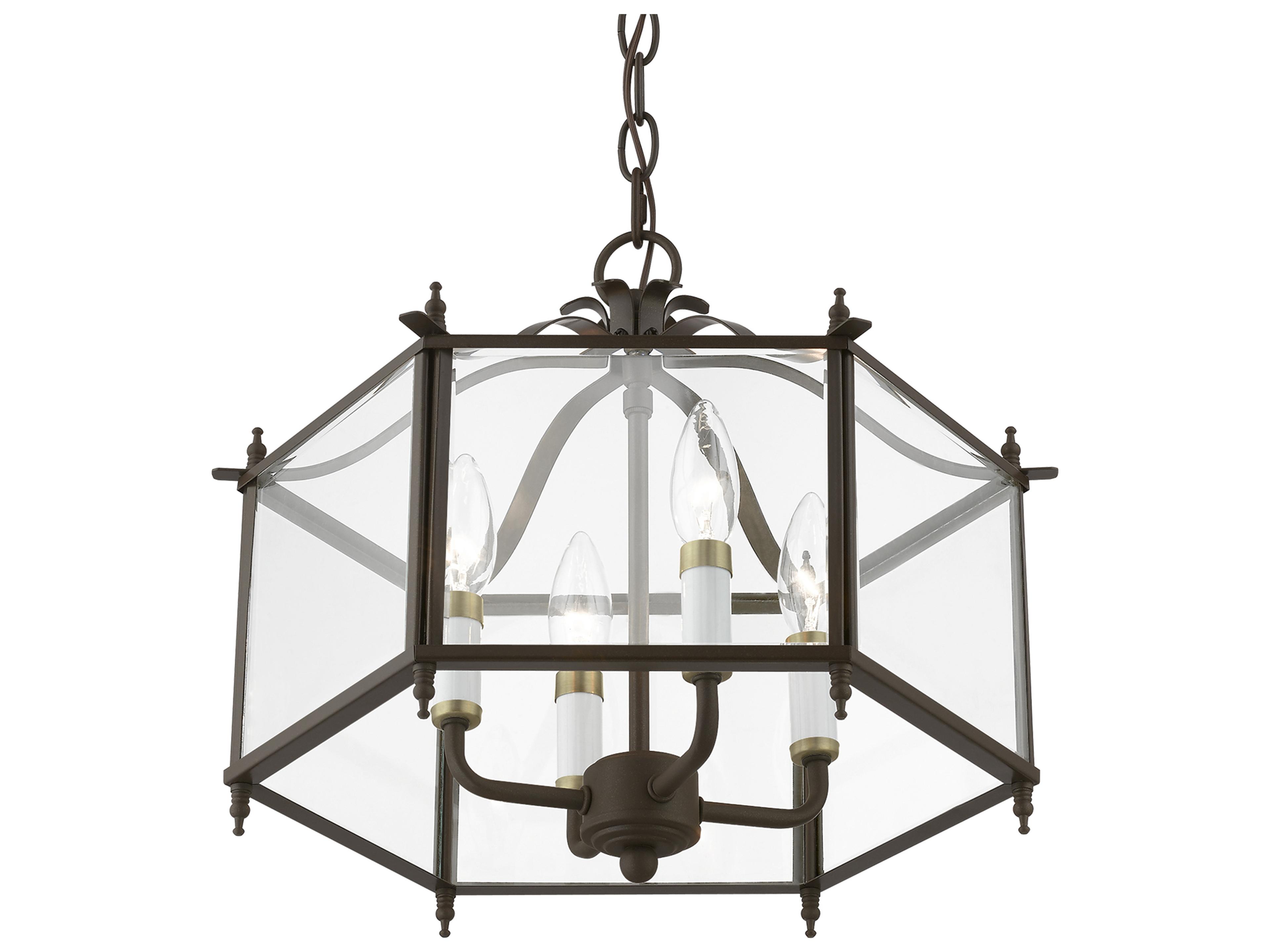 Livex Lighting Livingston 4-Light Black Traditional Pendant