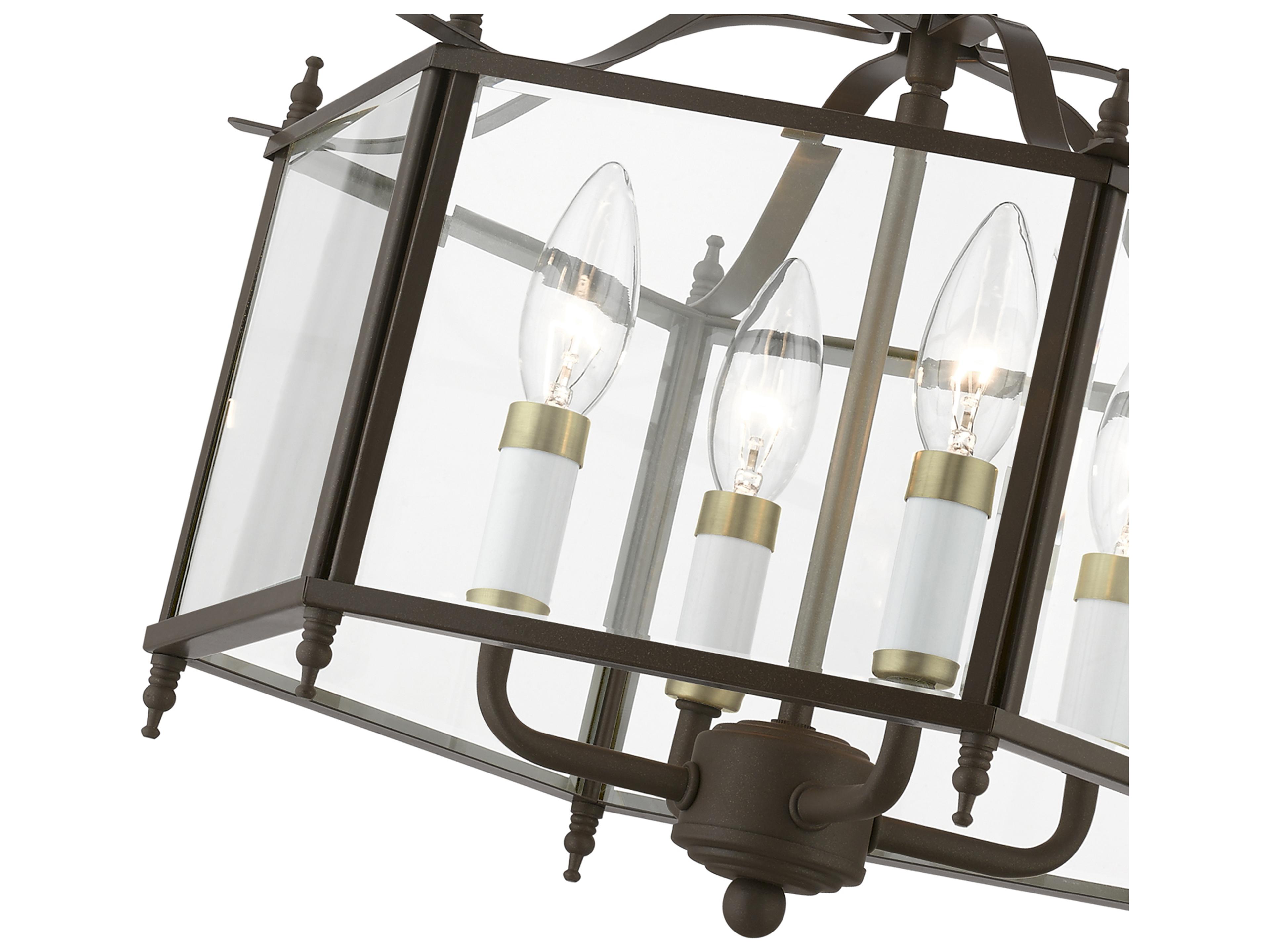 Livex Lighting Livingston 4-Light Black Traditional Pendant
