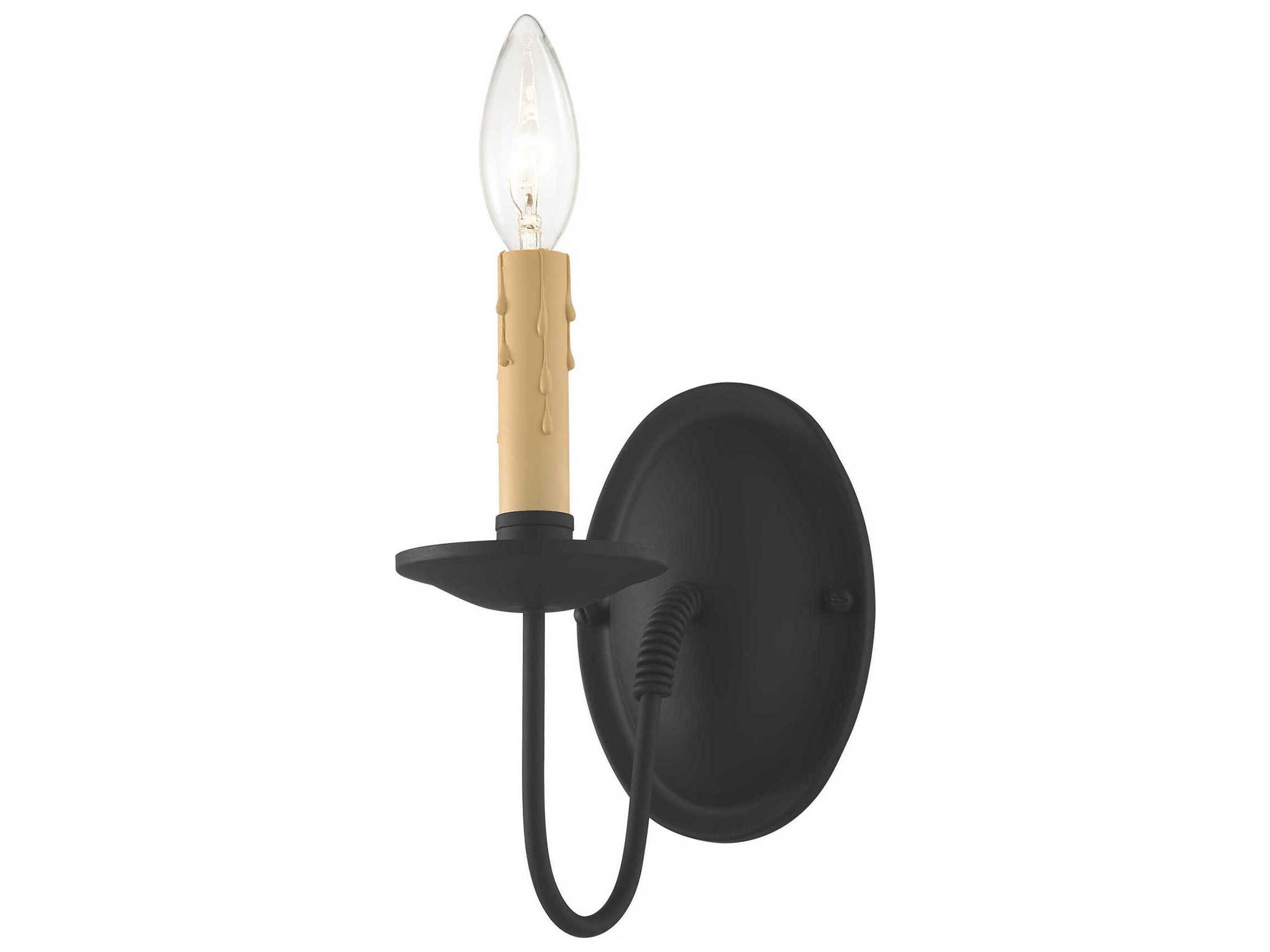 Heritage 1-Light Black Wall Sconce
