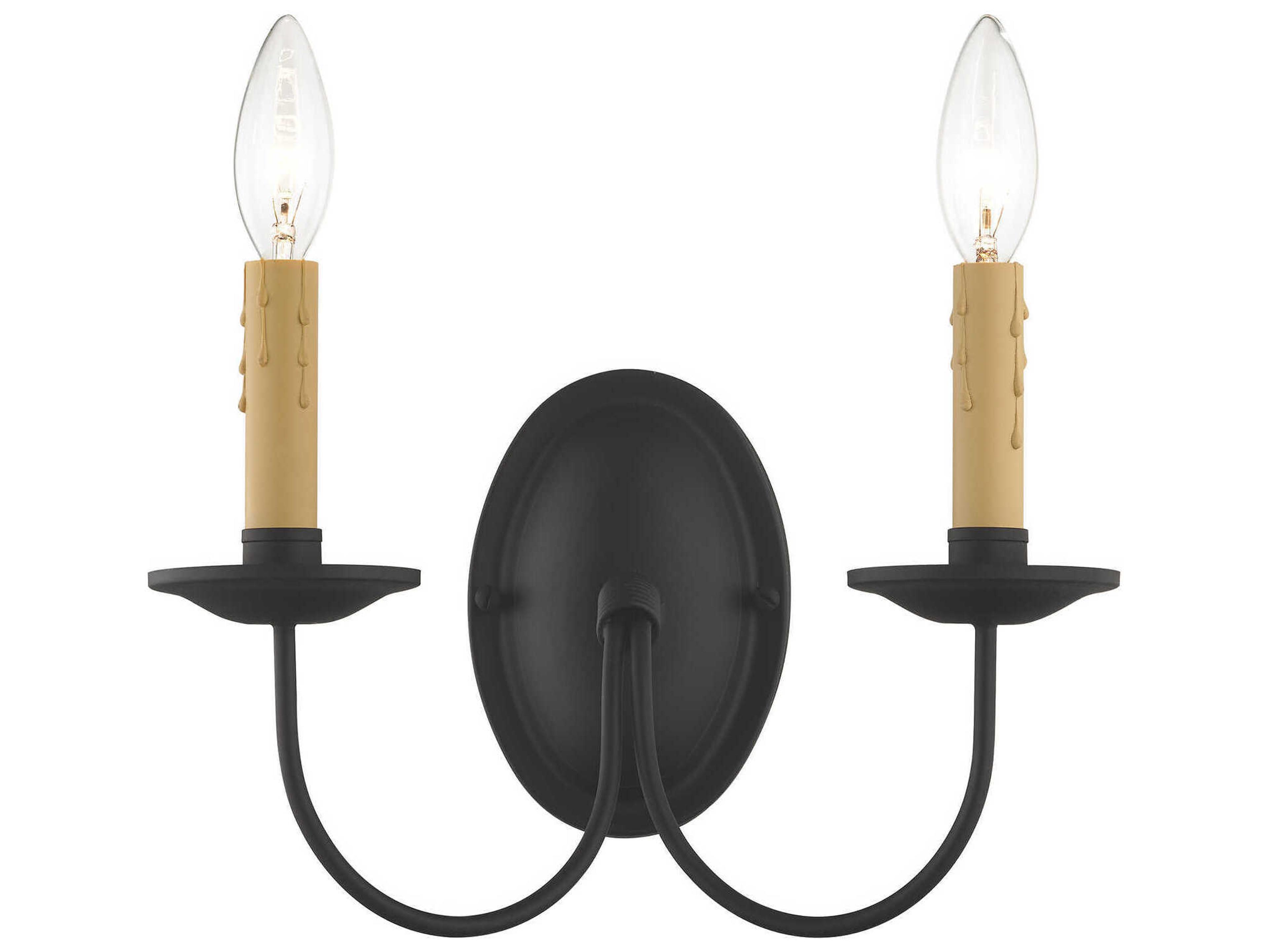 Heritage 2-Light Black Wall Sconce