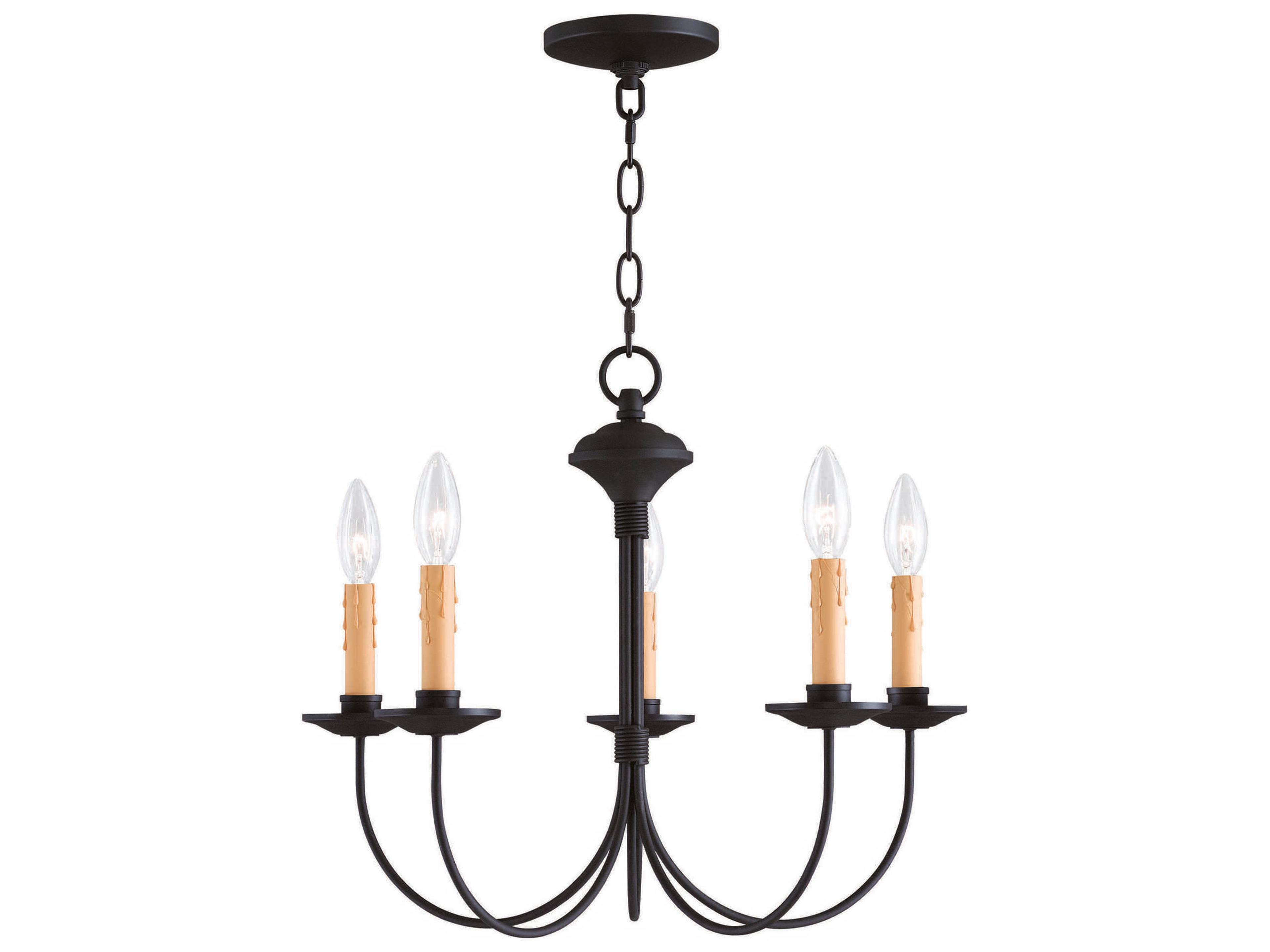 Heritage 5-Light Black Candelabra Chandelier