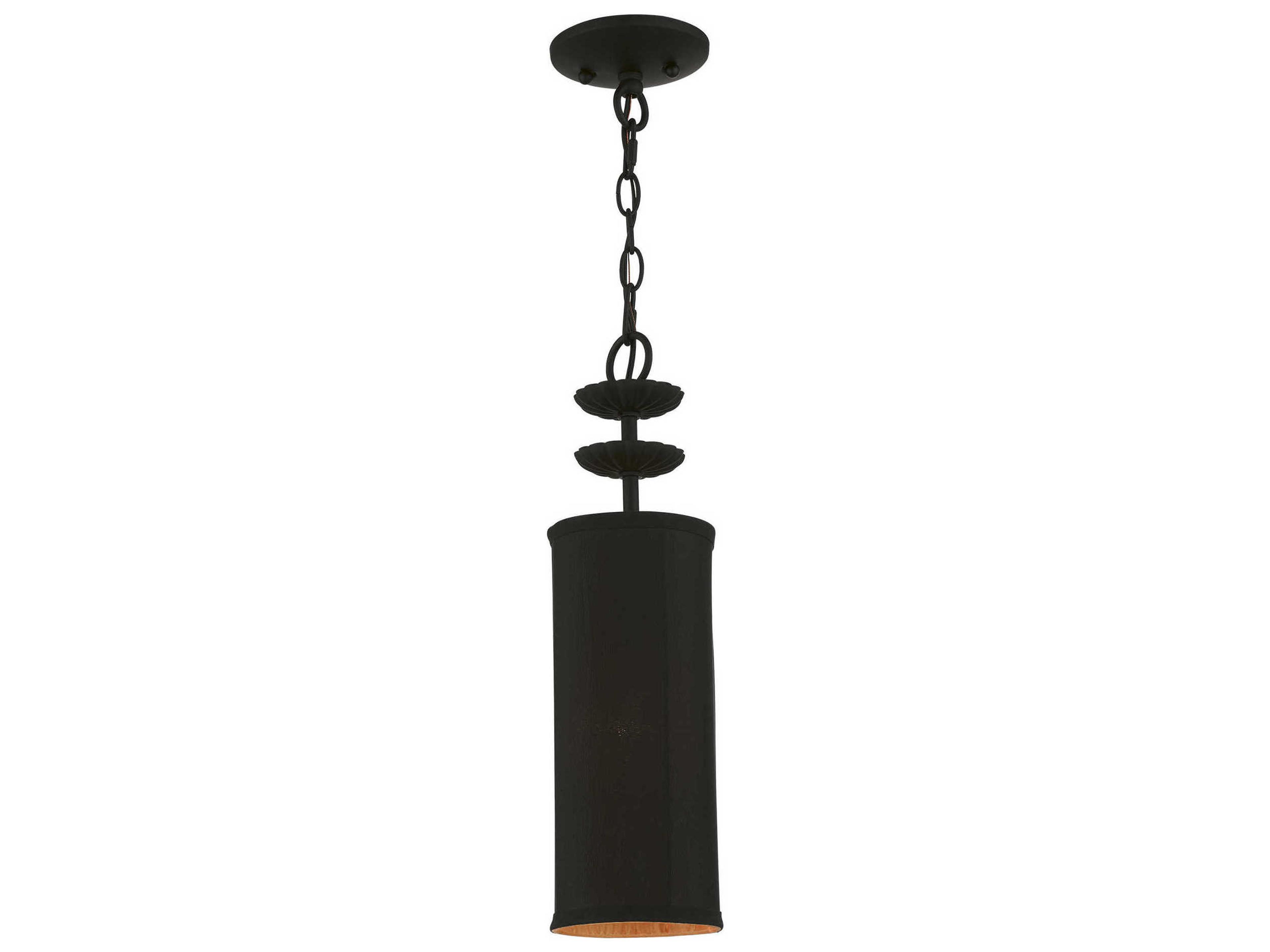 Winchester 1-Light Black Cylinder Geometric Mini Pendant