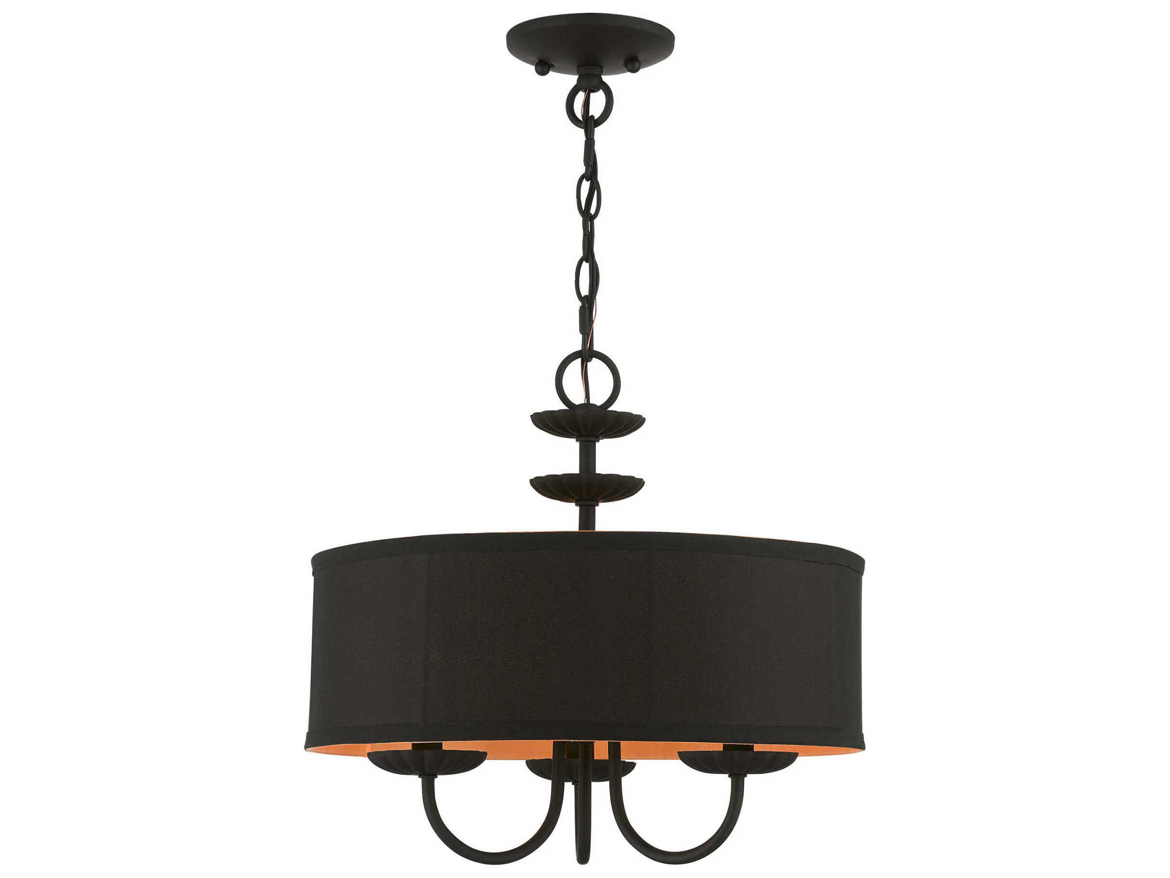 Winchester 3-Light Black Candelabra Drum Chandelier