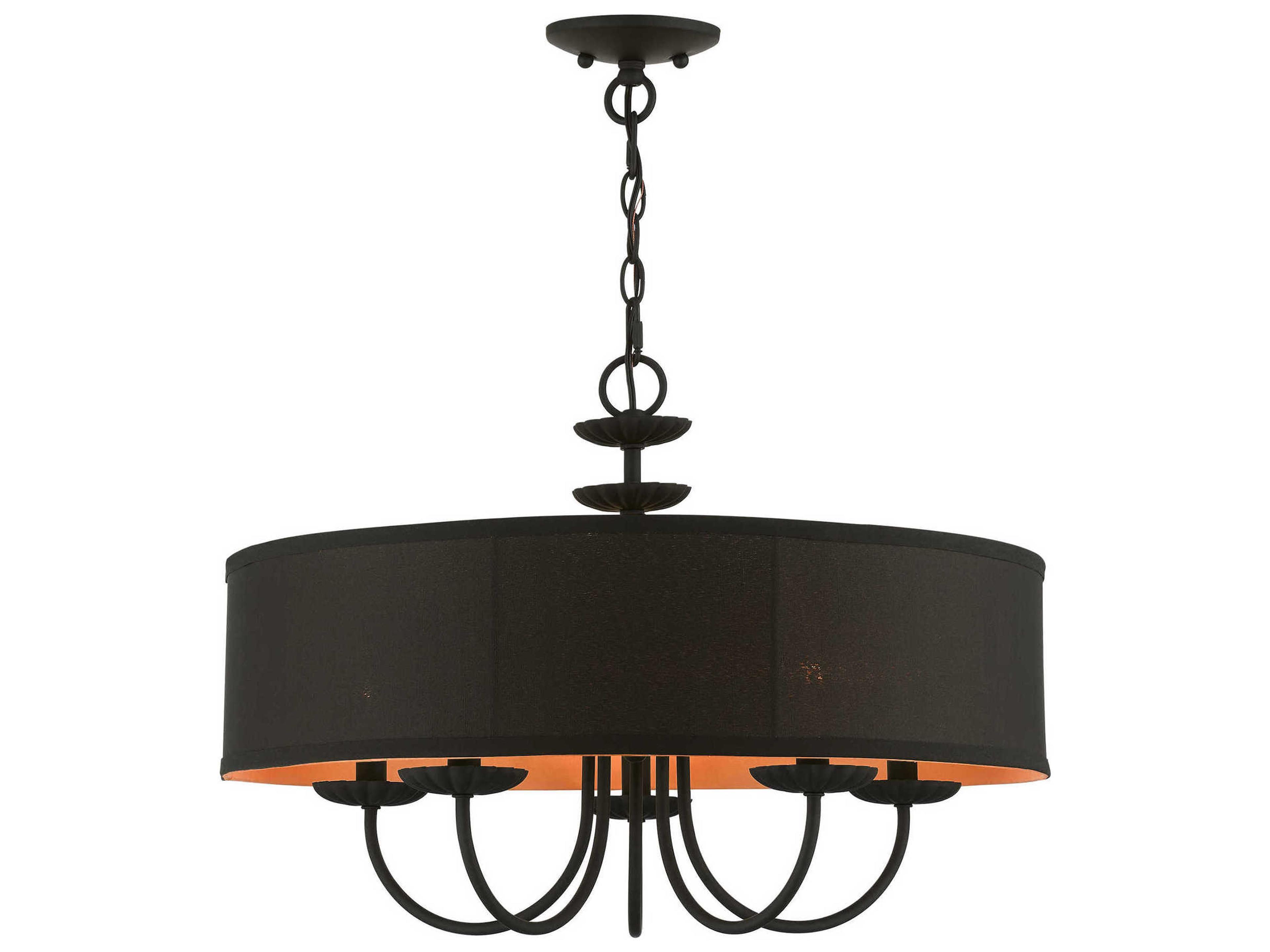 Winchester 5-Light Black Candelabra Drum Chandelier