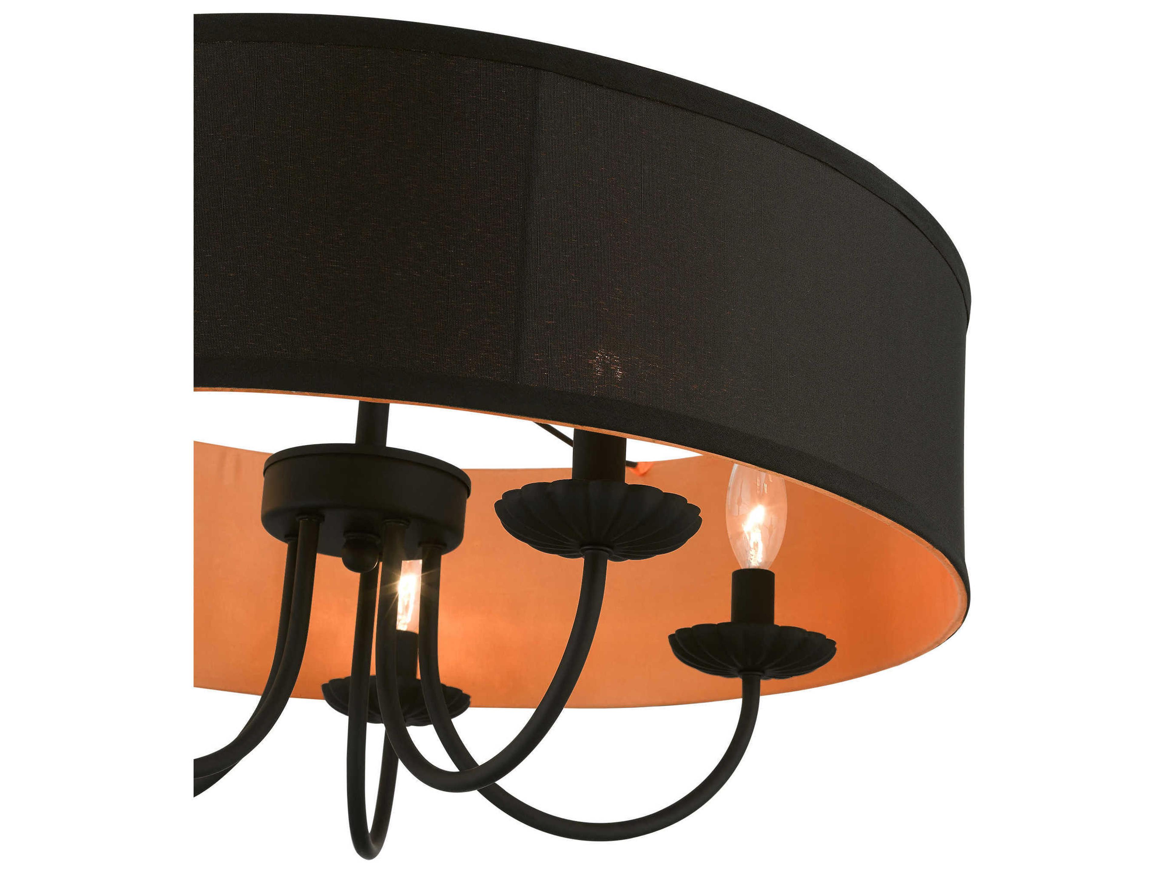 Livex Lighting Winchester 5-Light Black Candelabra Drum Chandelier