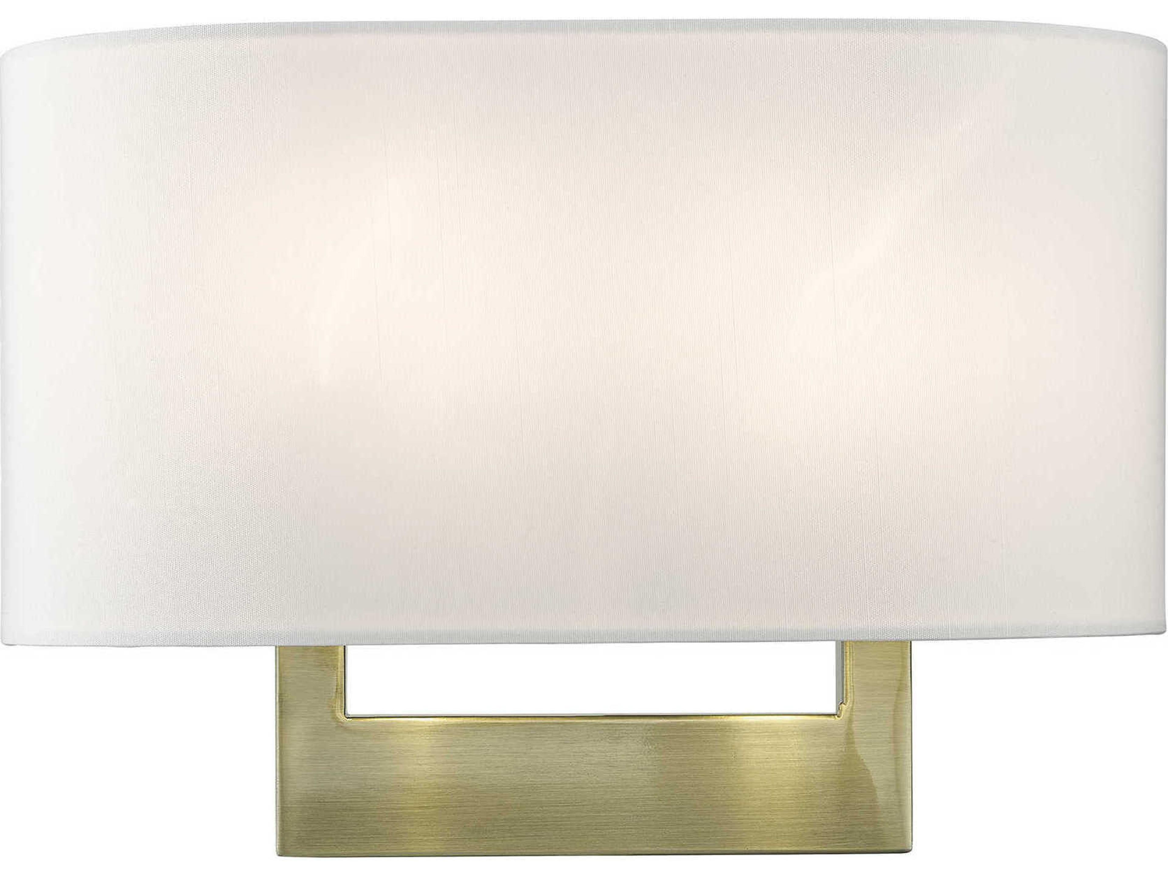 2-Light Antique Brass Wall Sconce