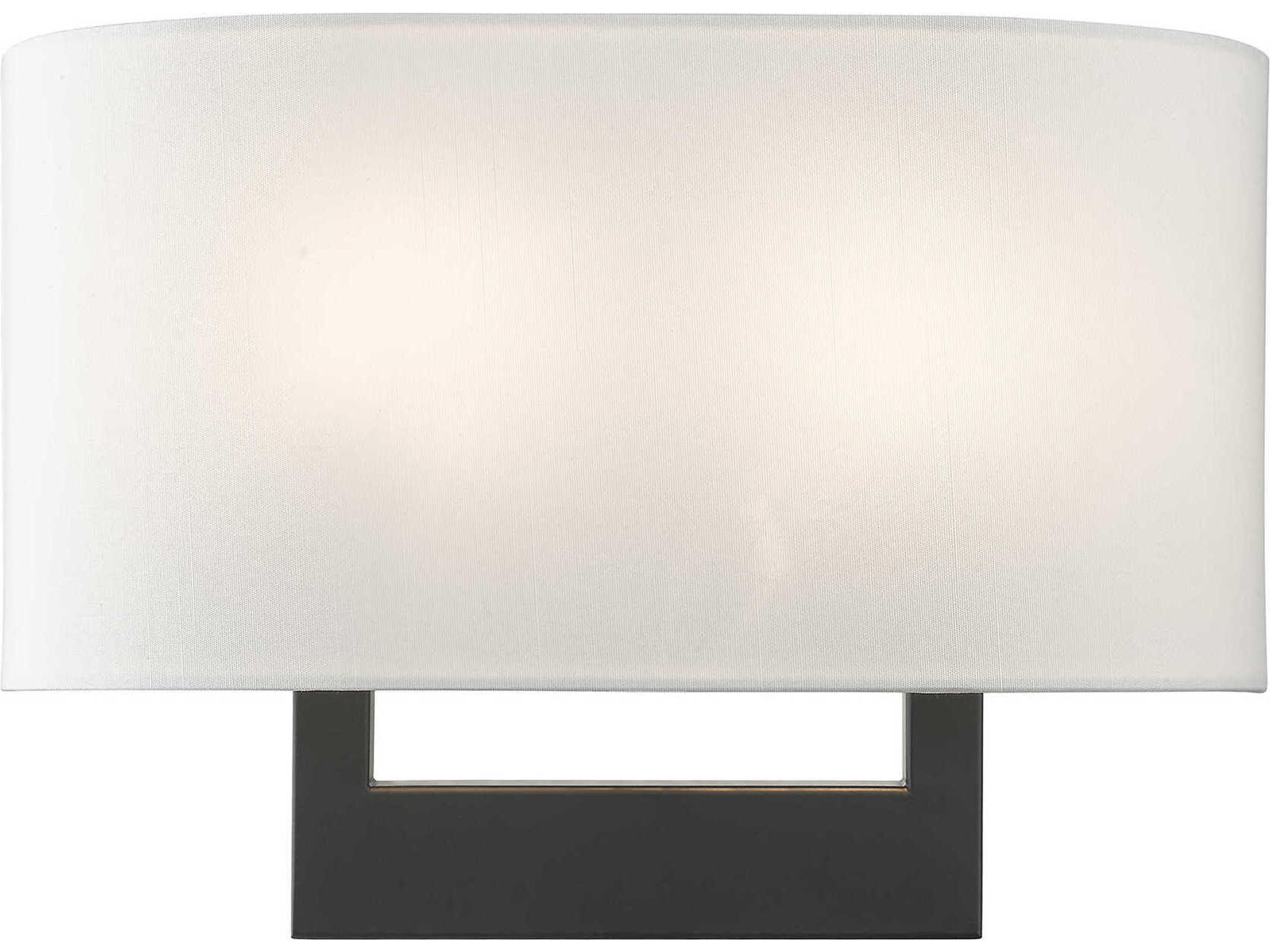 2-Light Black Wall Sconce