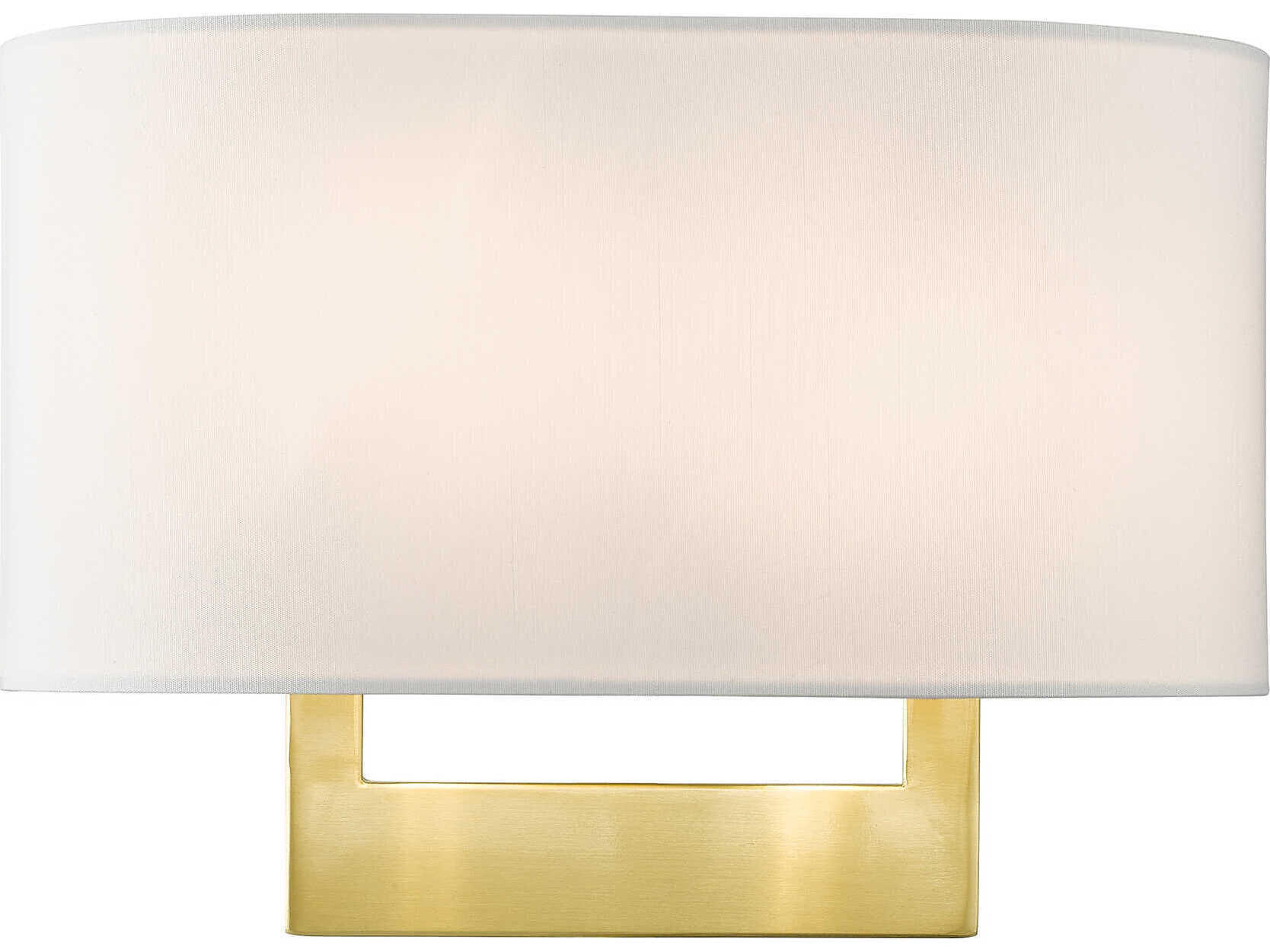 2-Light Satin Brass Wall Sconce