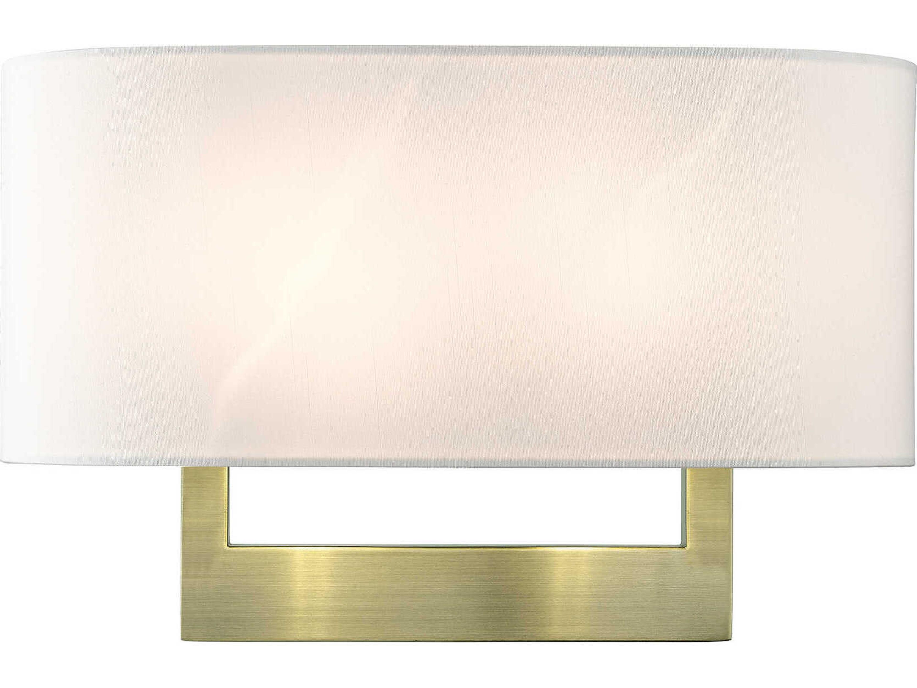 2-Light Antique Brass Wall Sconce