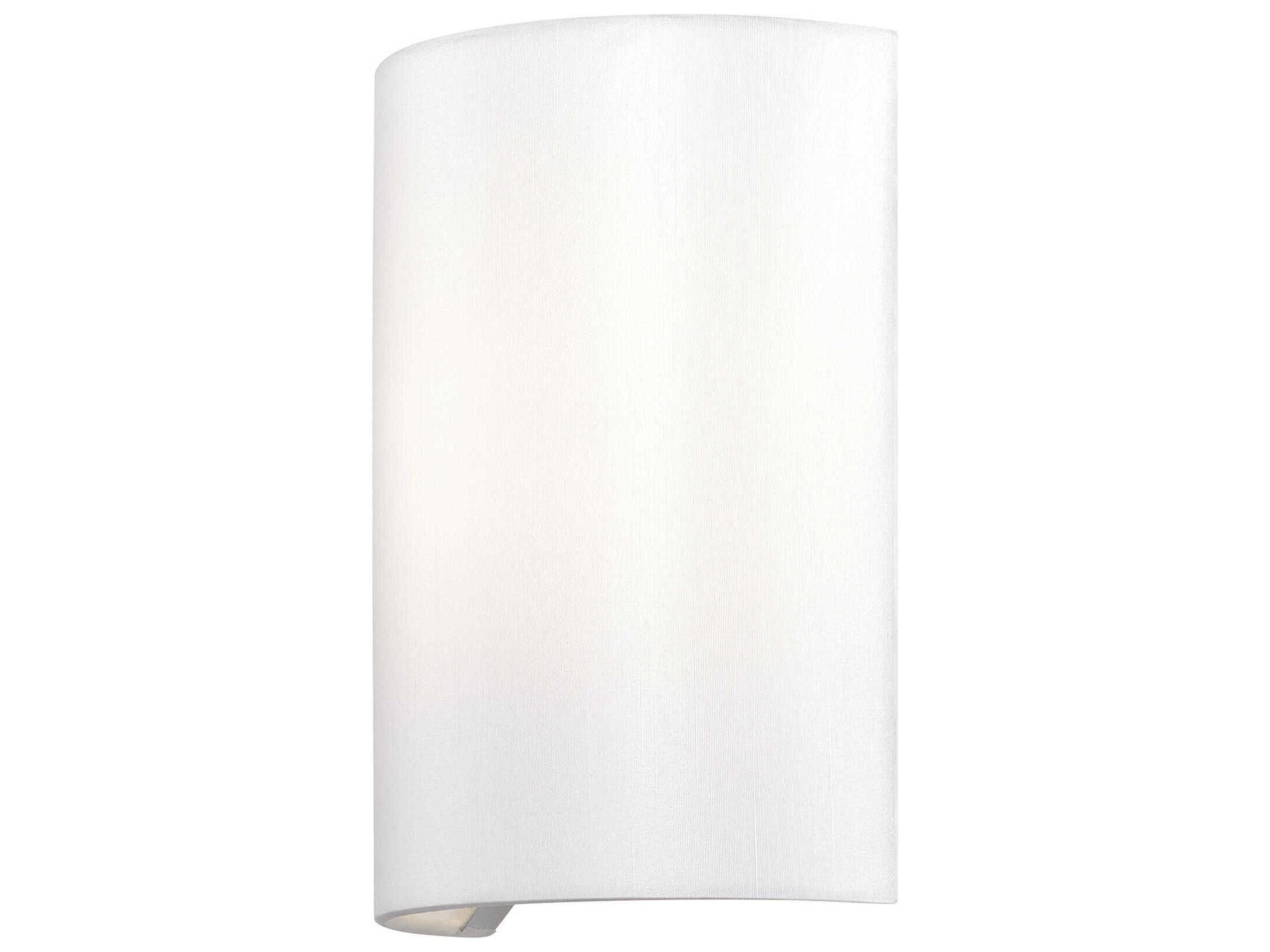 Meridian 1-Light Shiny White Wall Sconce