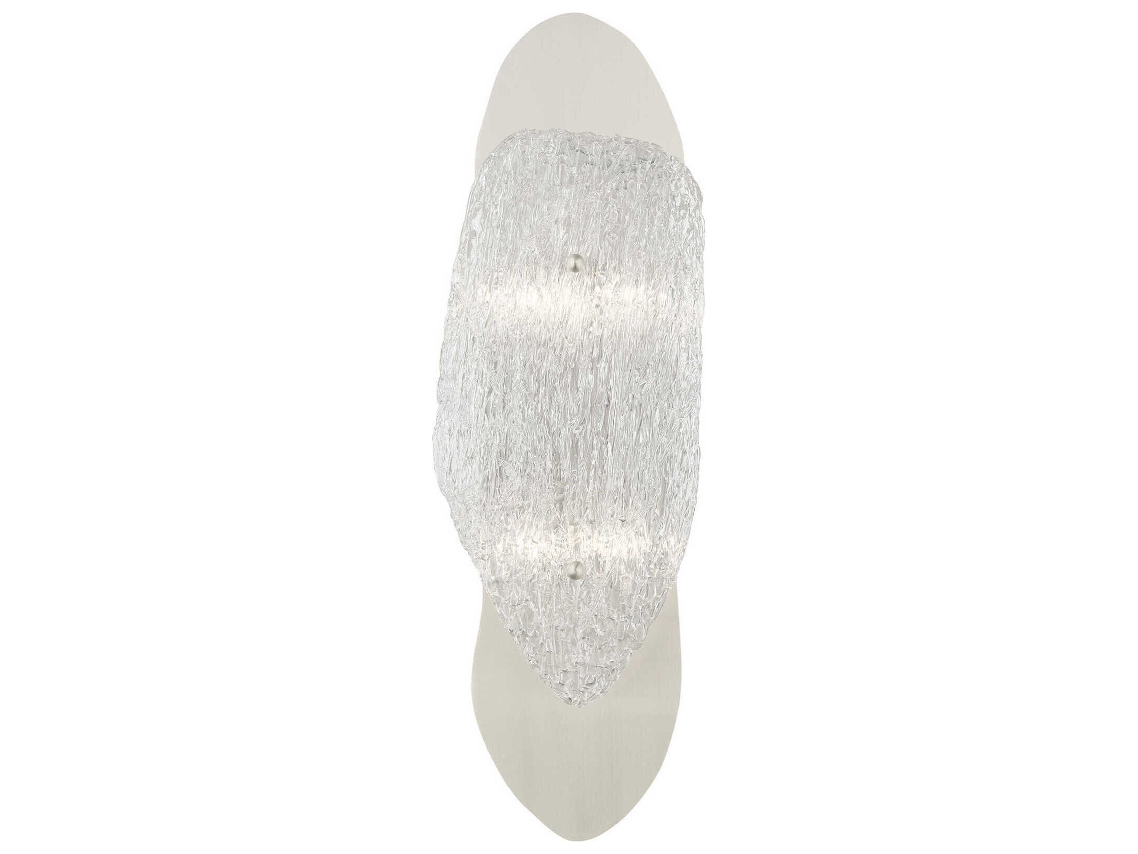 Livex Lighting Belvidere 4-Light Brushed Nickel Glass Wall Sconce