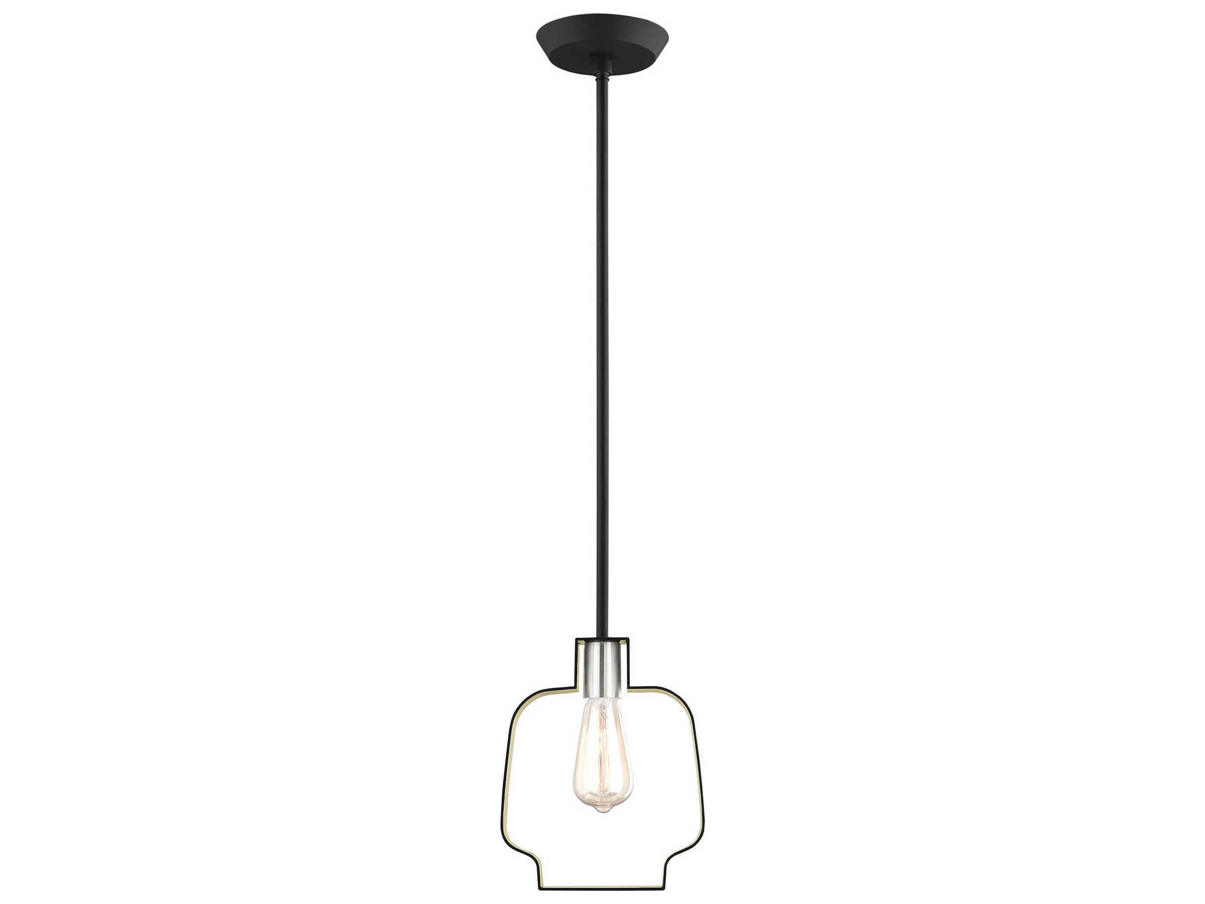 Meadowbrook 1-Light Black Brushed Nickel Mini Pendant