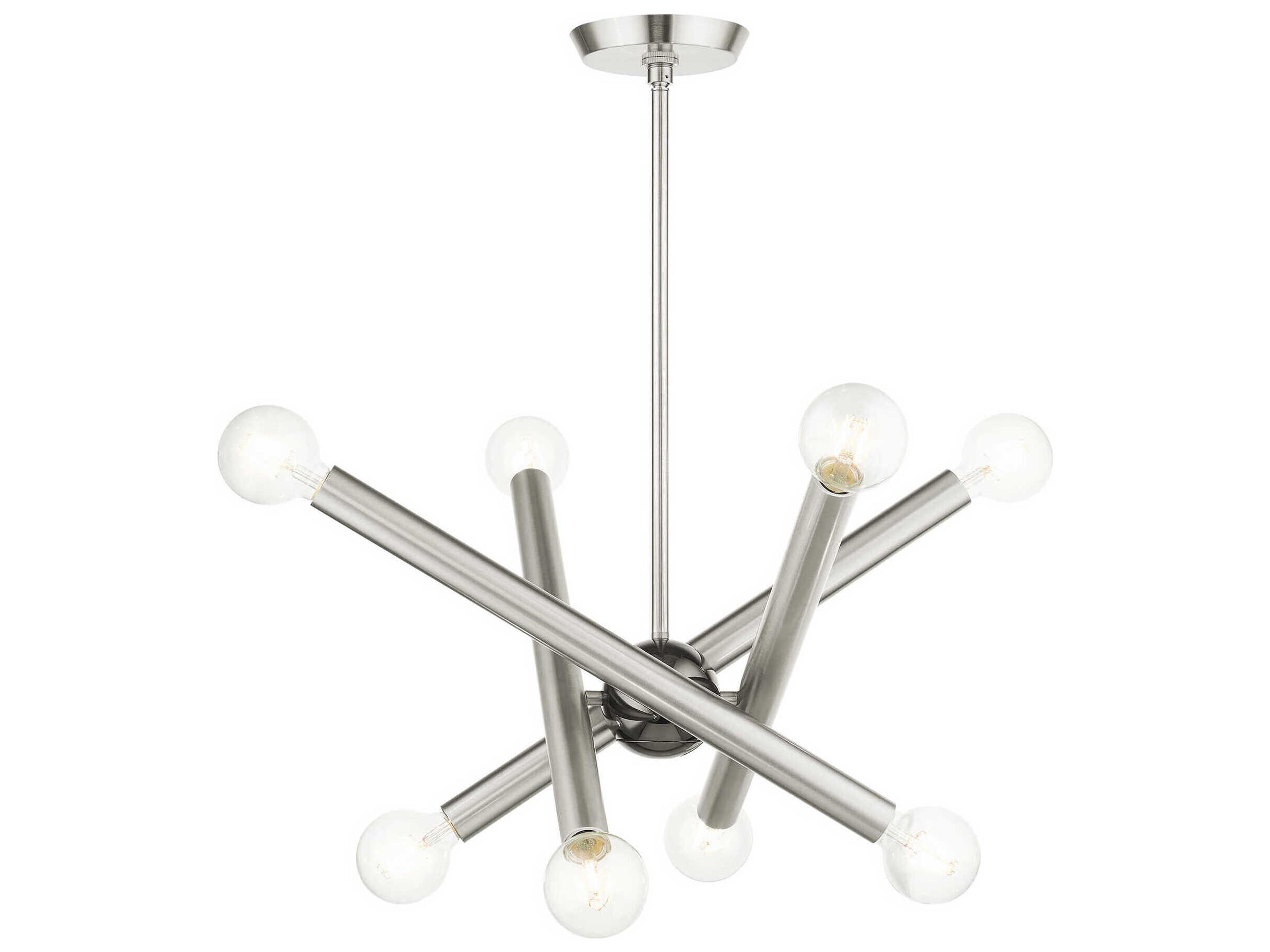 Stafford 8-Light Brushed Nickel Candelabra Sputnik Chandelier