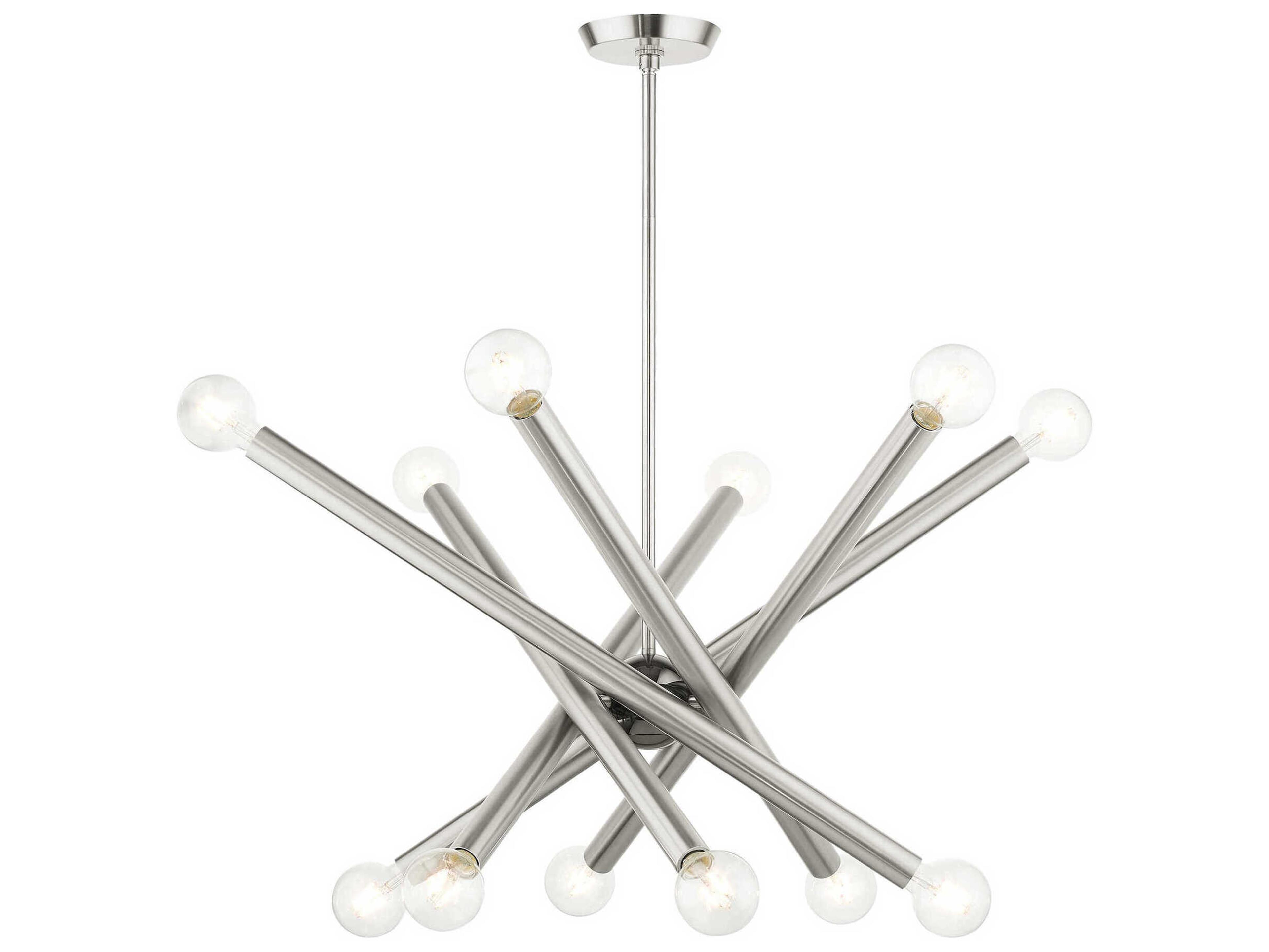 Stafford 12-Light Brushed Nickel Candelabra Sputnik Chandelier